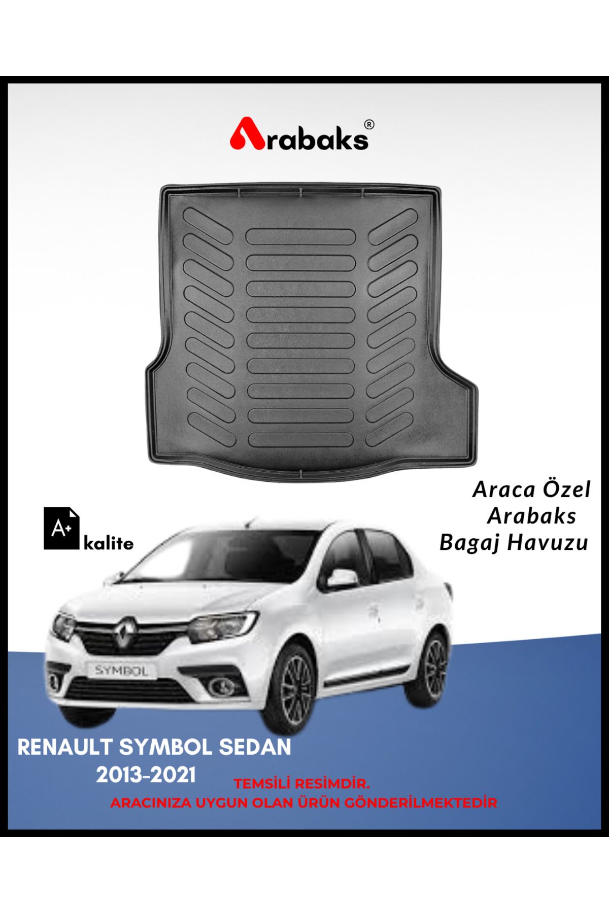 Arabaks Renault Symbol Sedan 2013-2021 Bagaj Havuzu (A+ Kalite)