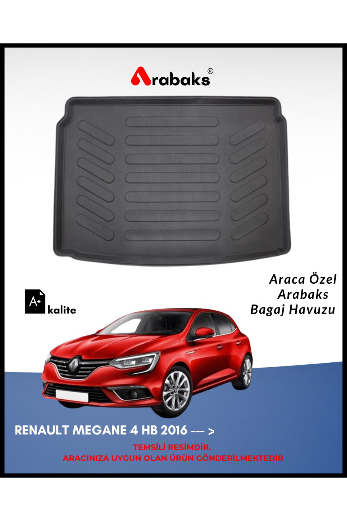 Arabaks Renault Megane 4 HB 2016 Sonrası Bagaj Havuzu (A+ Kalite)