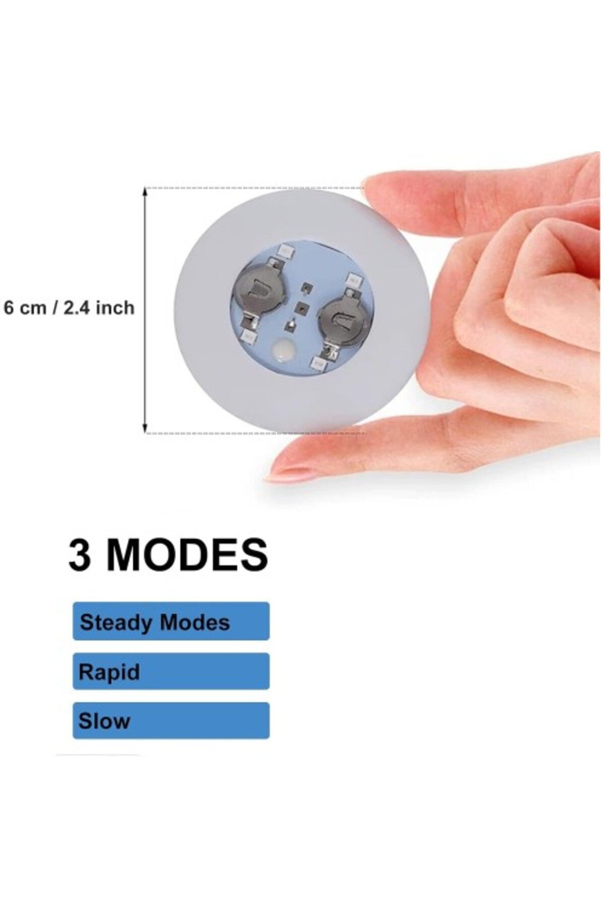 estevia Işıklı Yapışkanlı Bardak Altı Aparatı Ledli 3 Modlu 6 Cm Çap Yeni!!!