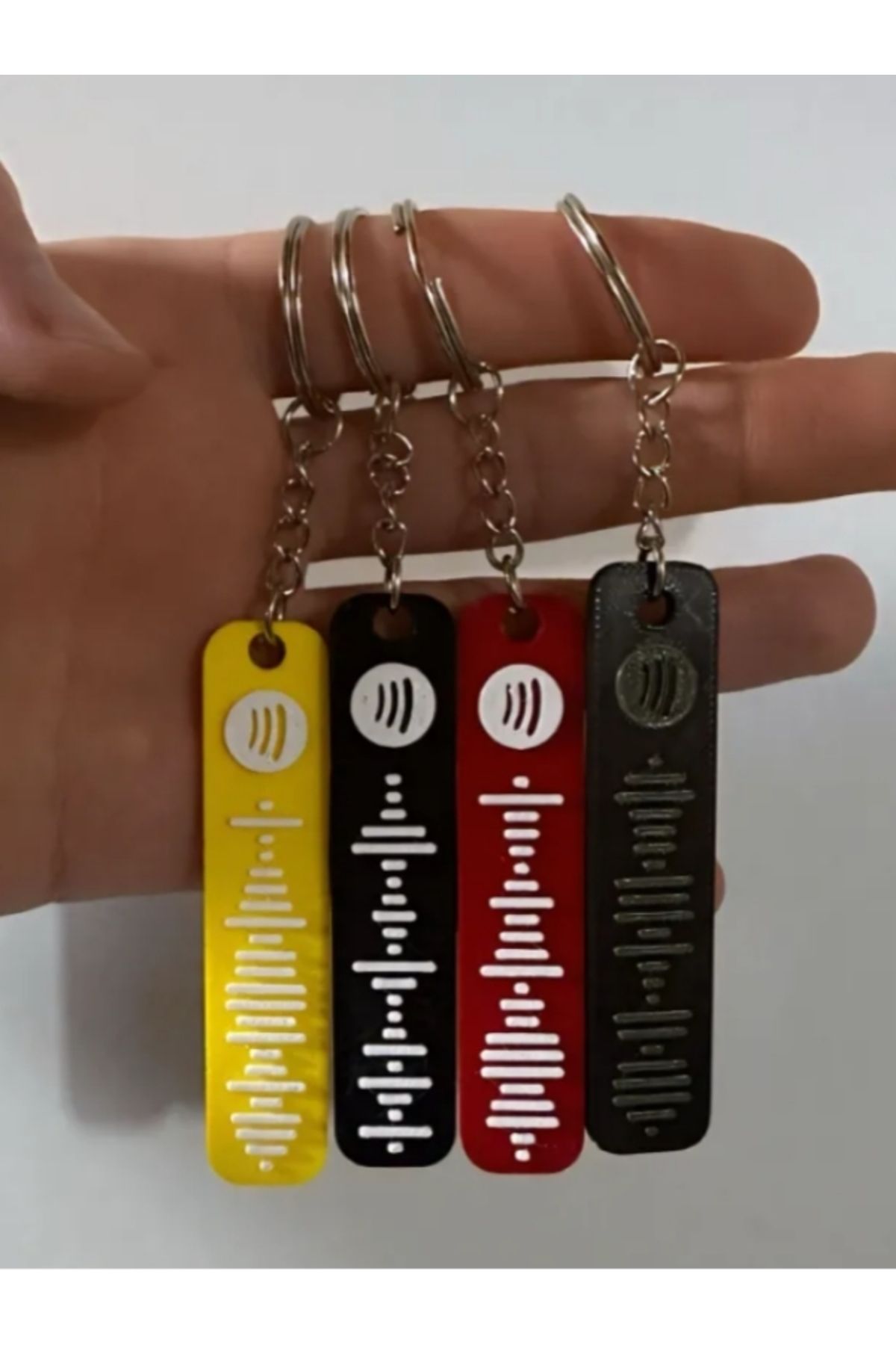 Store Özelleştirilebilir Spotify Kod Anahtarlık Spotify Şarkılı Anahtarlık Seti 2 Adet