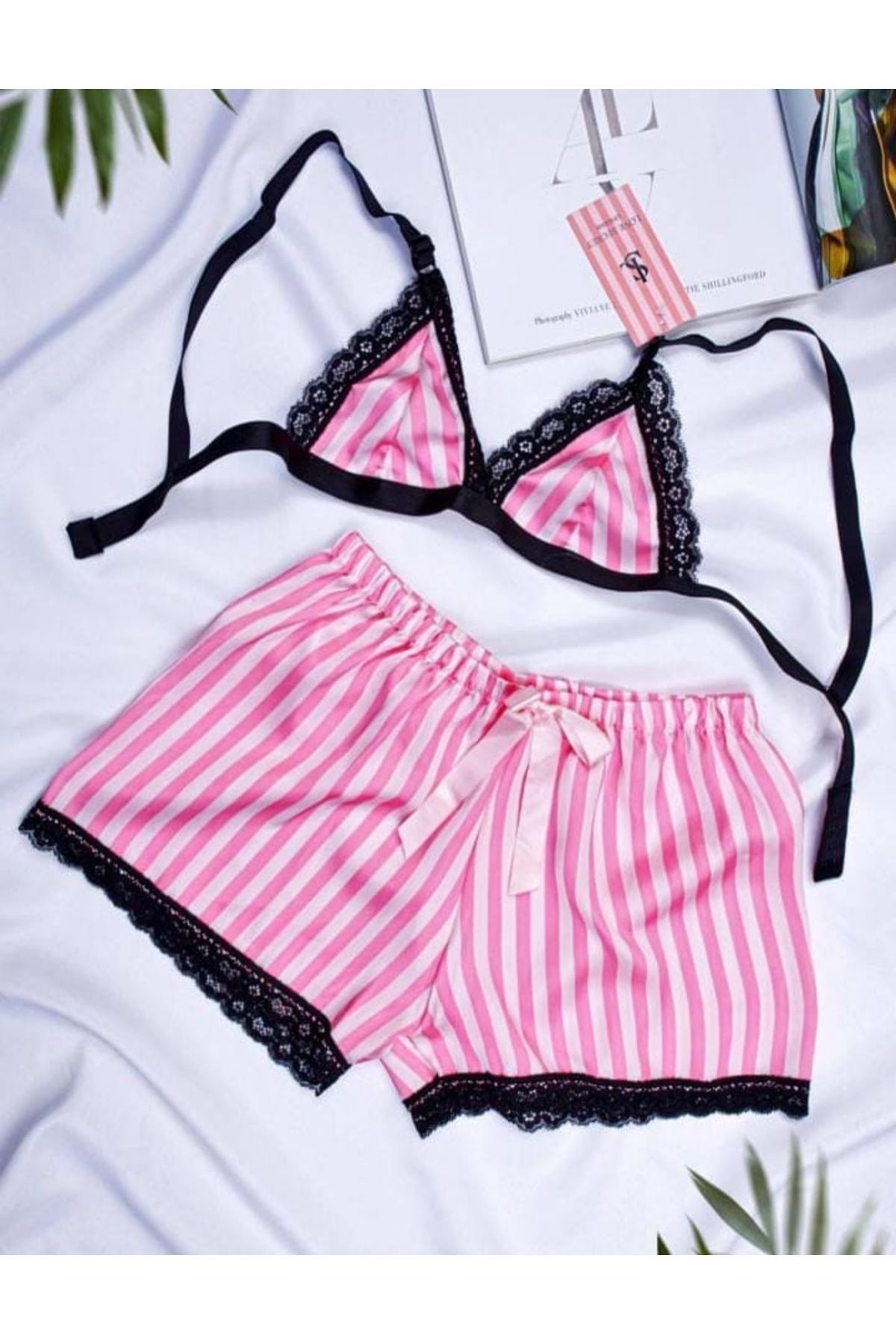 Home Braletli Şortlu pijama takımı