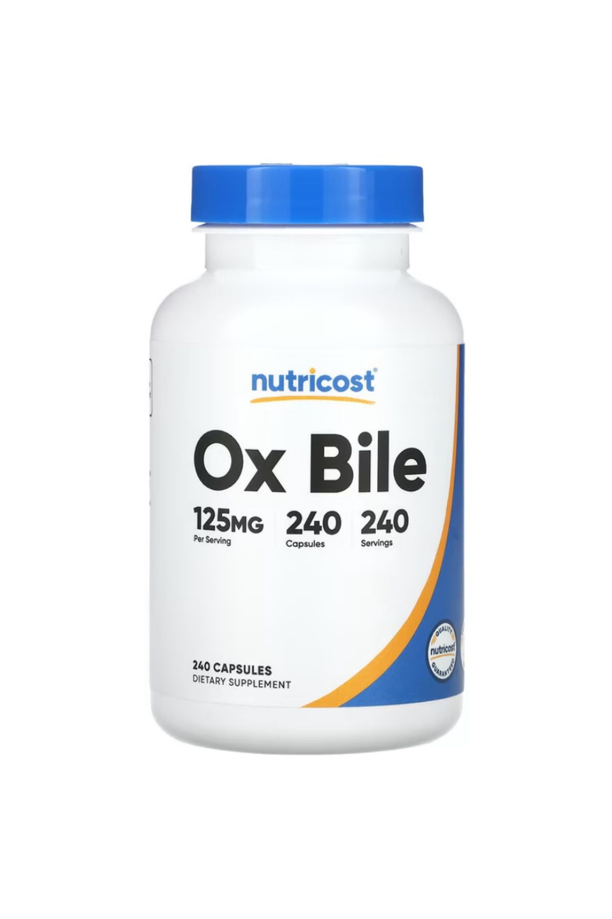 Nutricost , Ox Bile , 125 mg , 240 Capsules