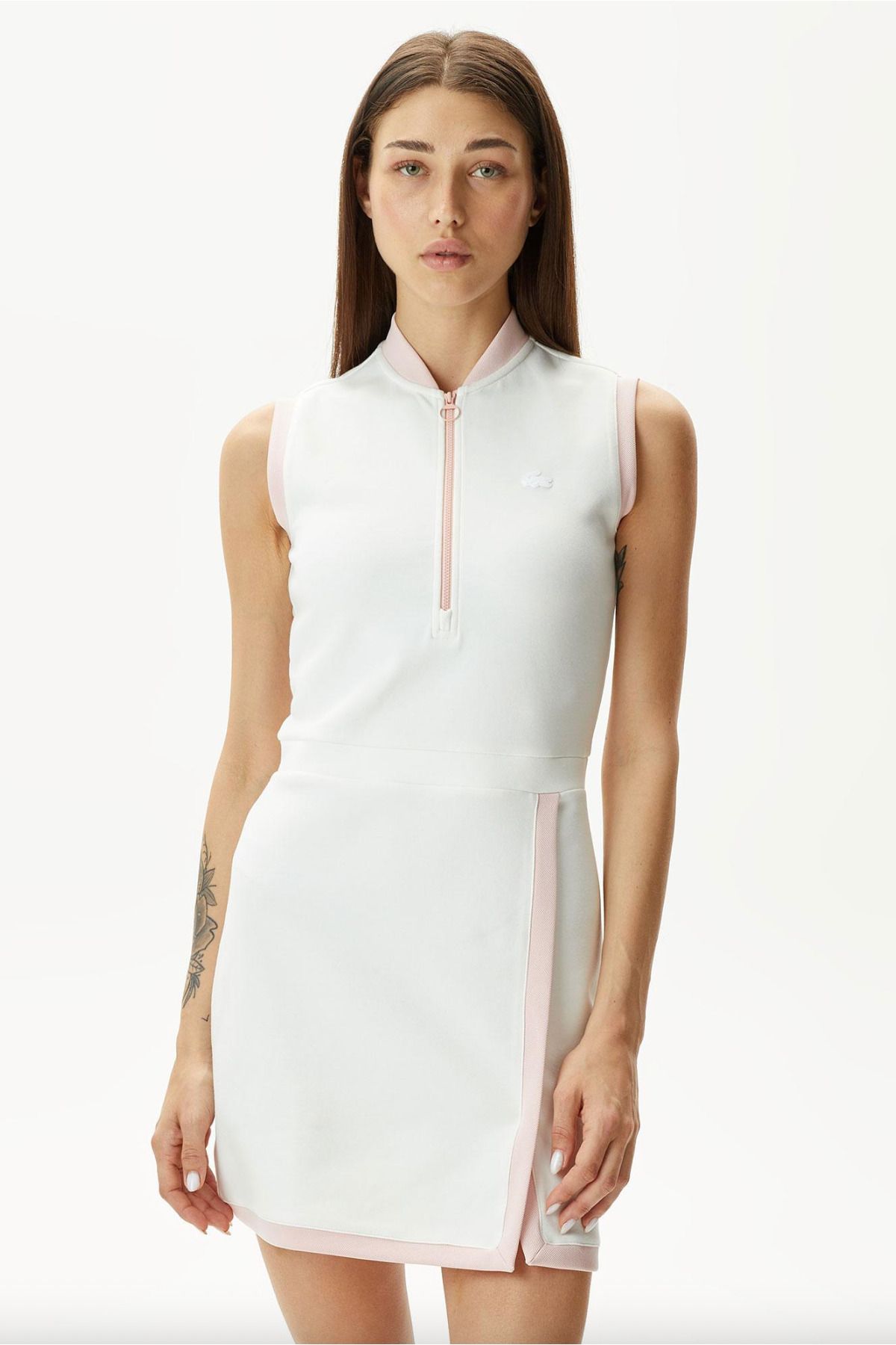 Lacoste Regular Fit Mini Piqué Wrap Dress