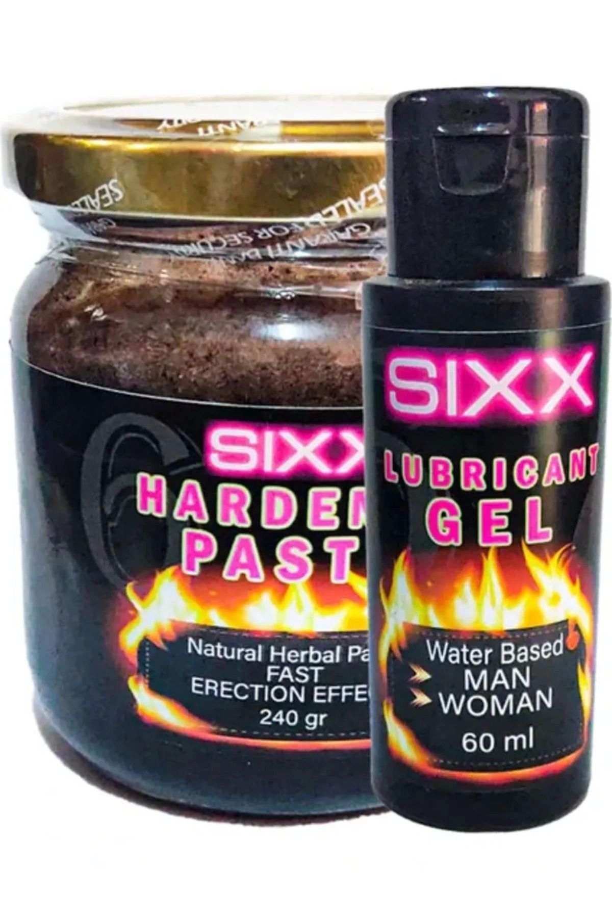 KAKTÜS JACK Sixx Lubricant Kayganlaştırıcı Jel 60 ml + Herbal Paste Performanse Macun 240 gr