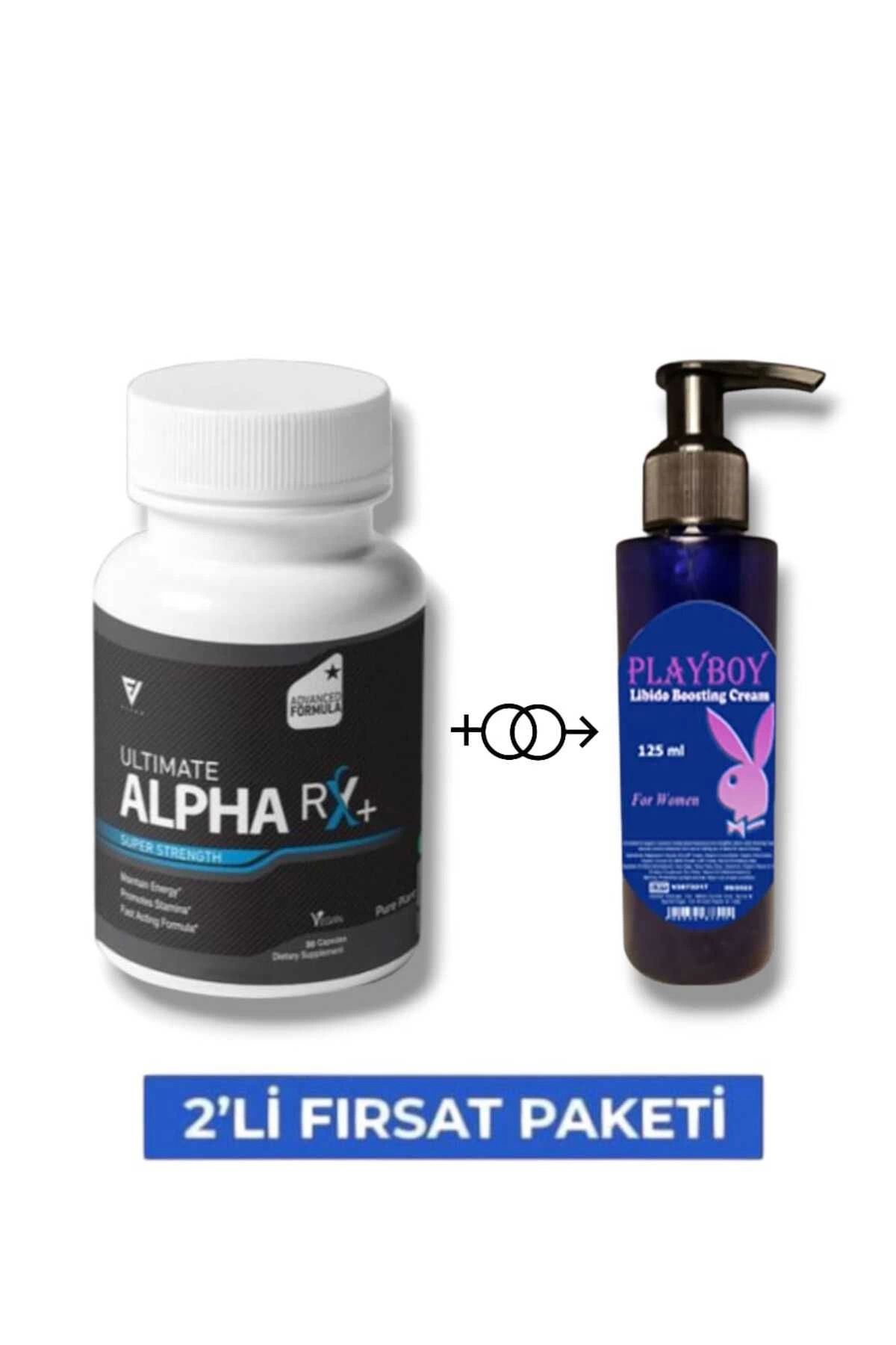 Heez Alpha RX+ Erkek Performans Geliştirici 30'lu Takviye + Playboy Libido Arttırıcı Krem 125 ML