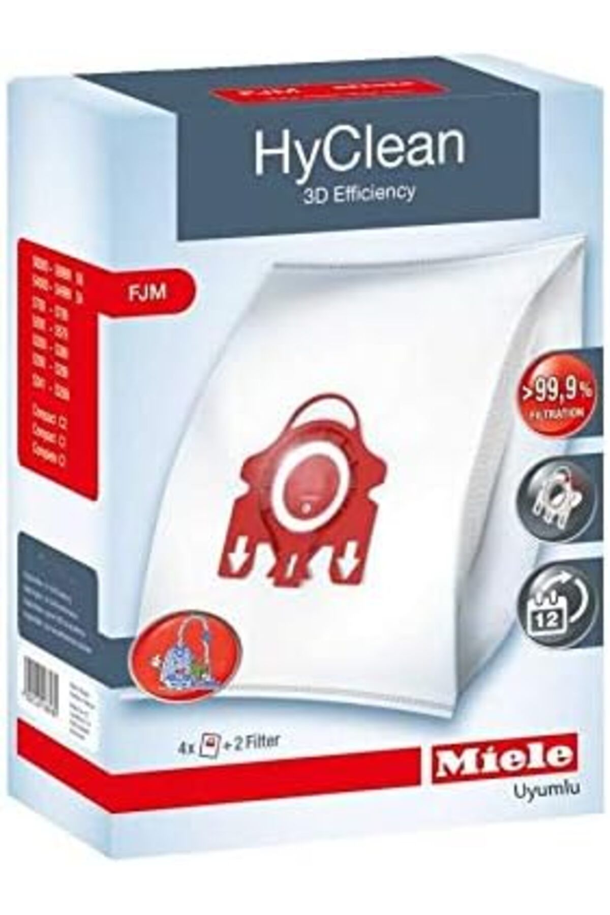 STOREMAX sellbuystore MİELE UYUMLU FJM Tipi TOZ TORBASI 4'LÜ KUTULU 1053513