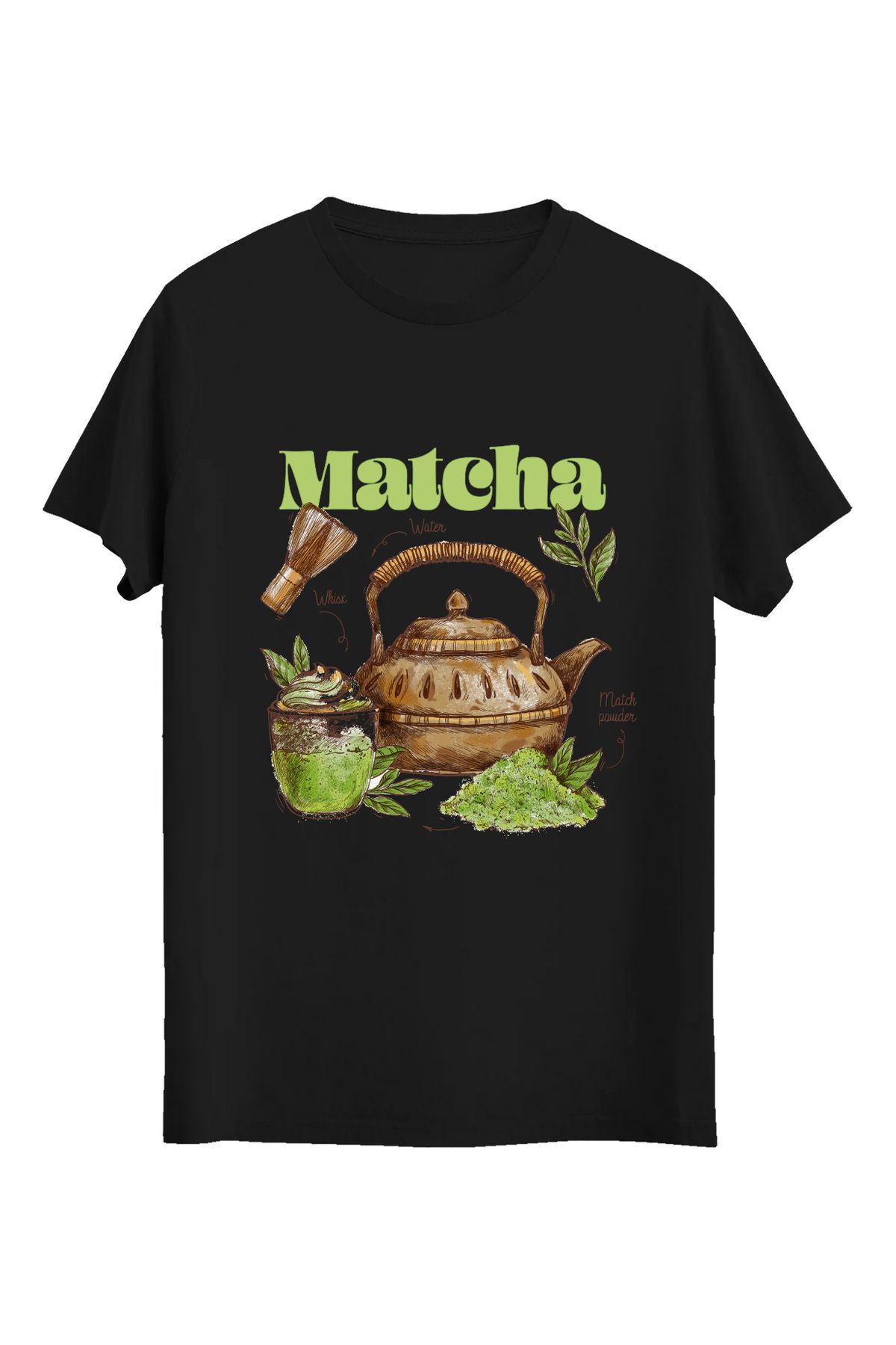 srcmarket Matcha Baskılı Unisex Tshirt