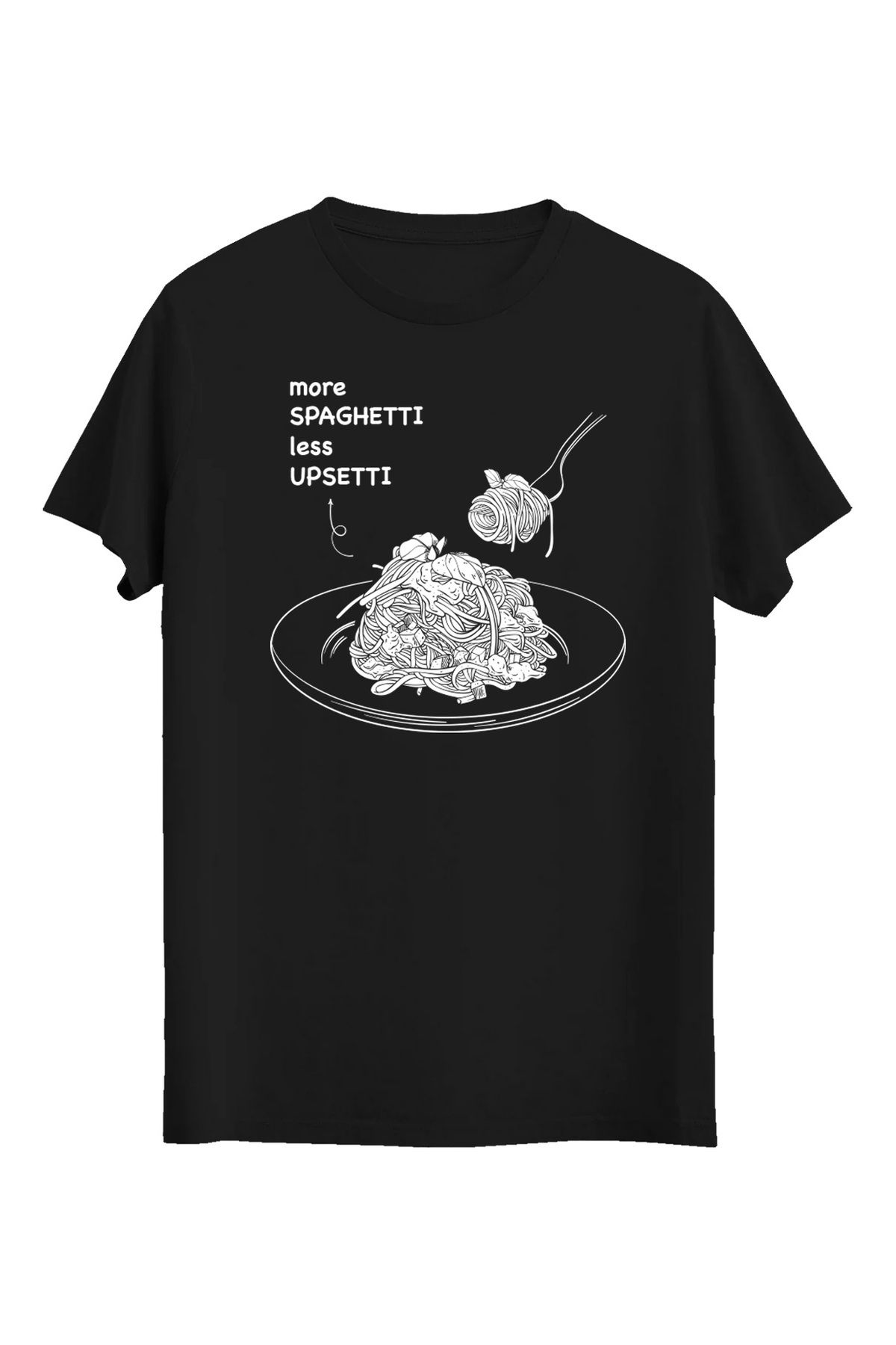 srcmarket Spaghetti Baskılı Unisex Tshirt