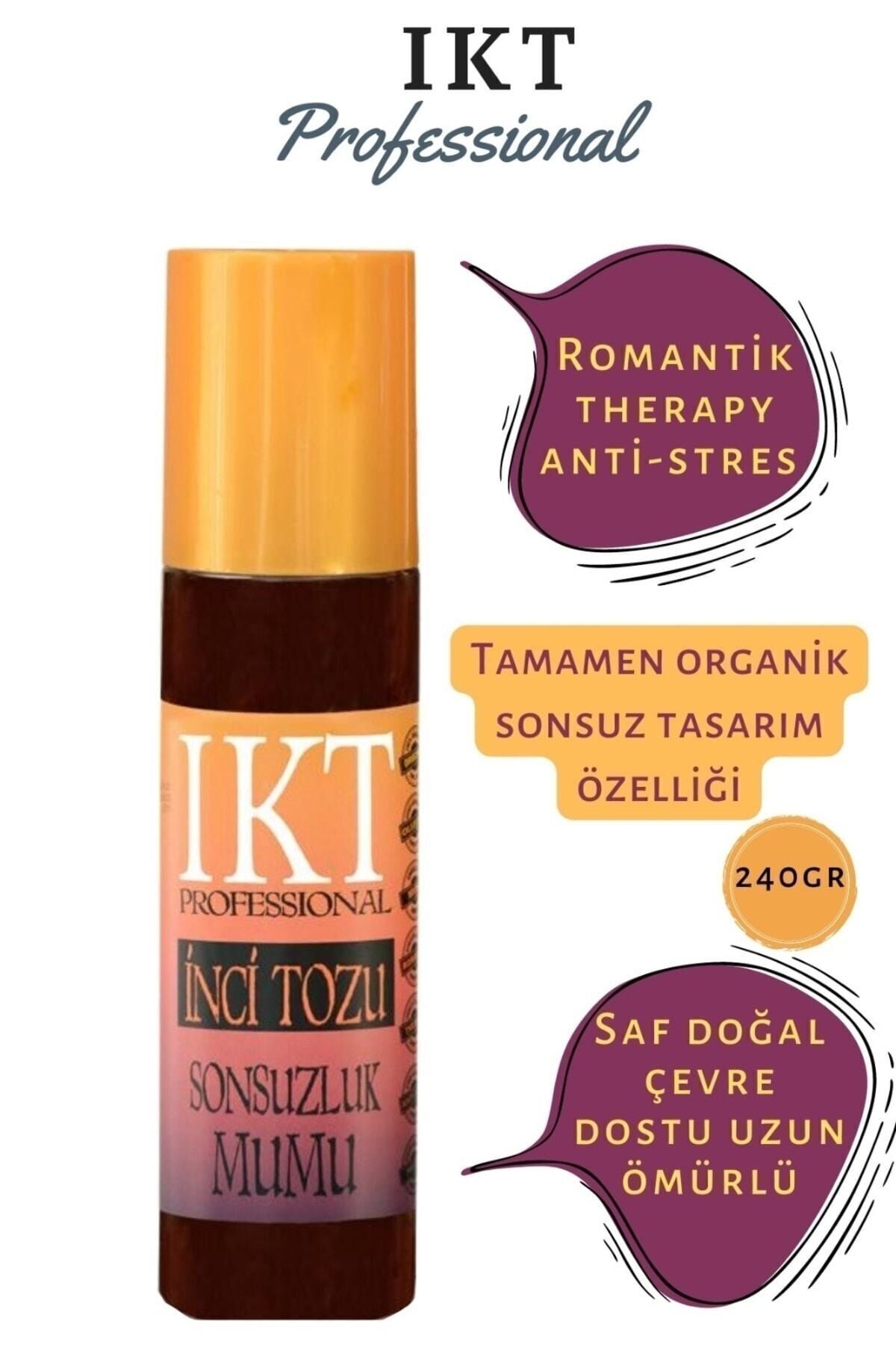 Saatistan Beyaz İnci Tozu ile Sıcak ve Şık 240g Sonsuzluk Mumları