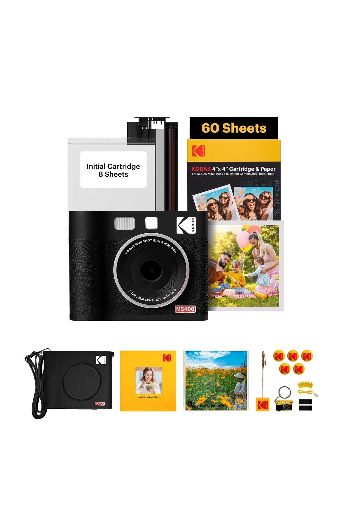 Kodak Mini Shot 4 ERA Siyah 4X4 + 60 Yaprak + Aksesuar Kiti