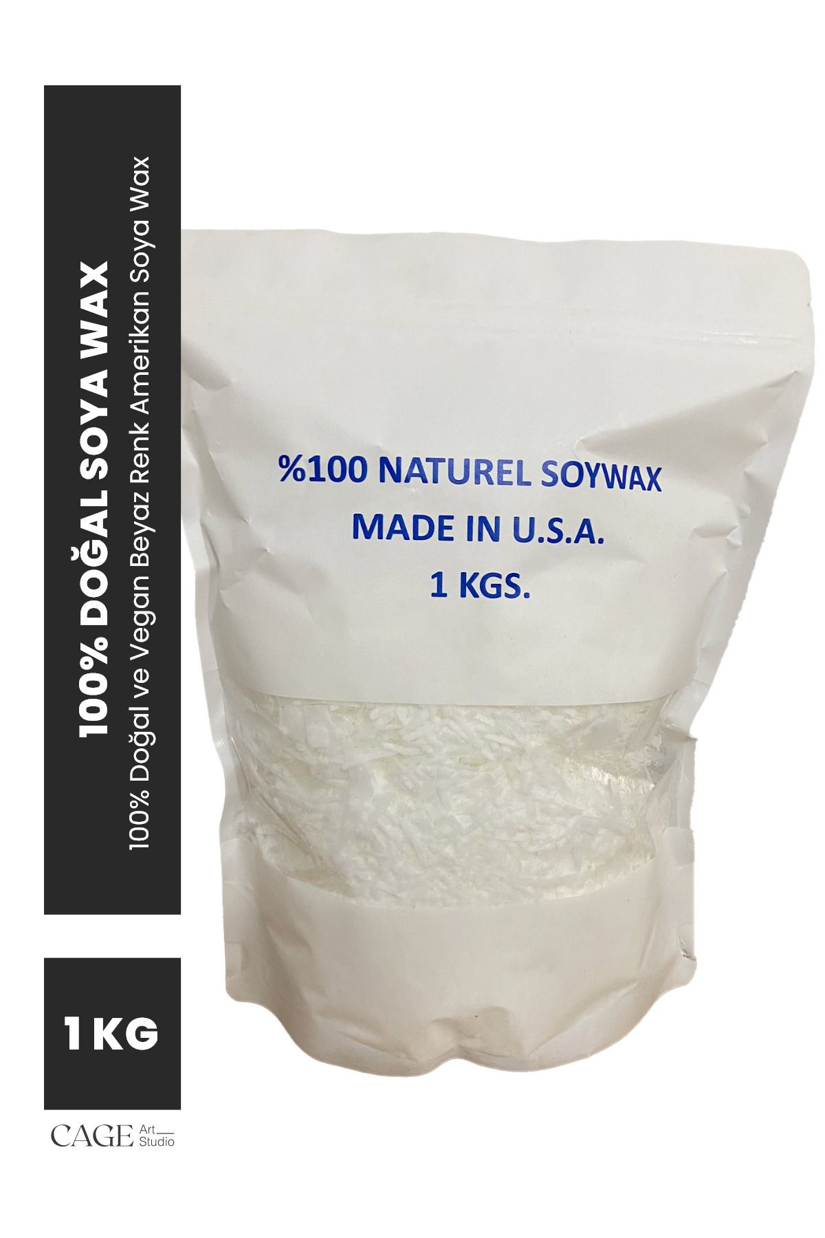 Saatistan Organik Beyaz Soya Wax 1 Kg, Doğal Mum Yapım Malzemesi, Parça Şeklinde
