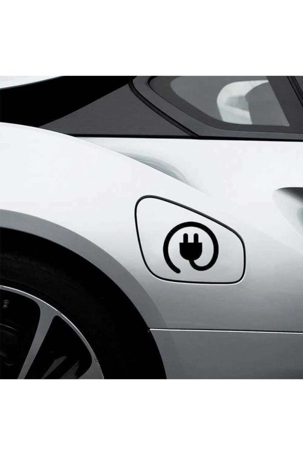 TSC Elektirikli Araç Elektrikli Araba Depo Kapağı Fiş Priz Logosu Sticker Etiket