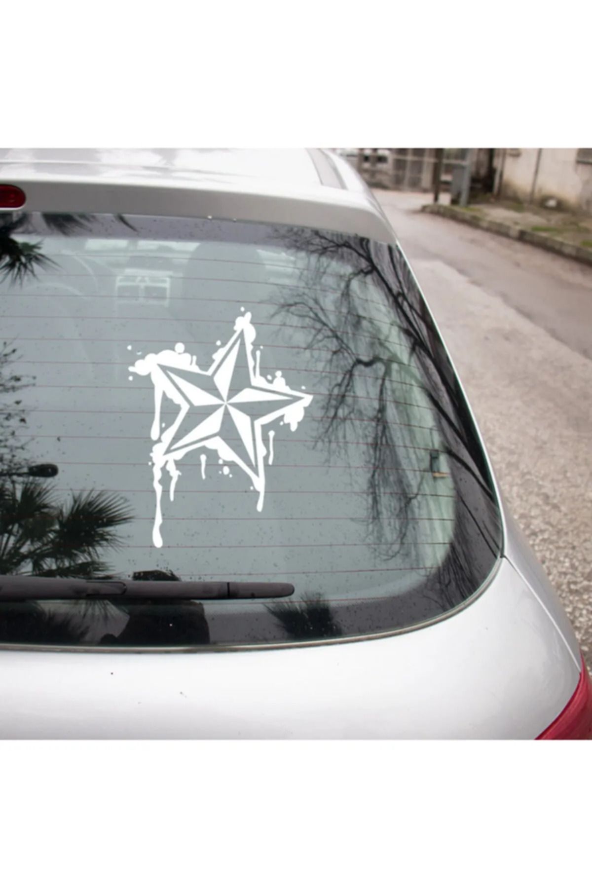 TSC Army Asker Yıldız İçi Efektli Sticker 20 cm BEyaz Renk