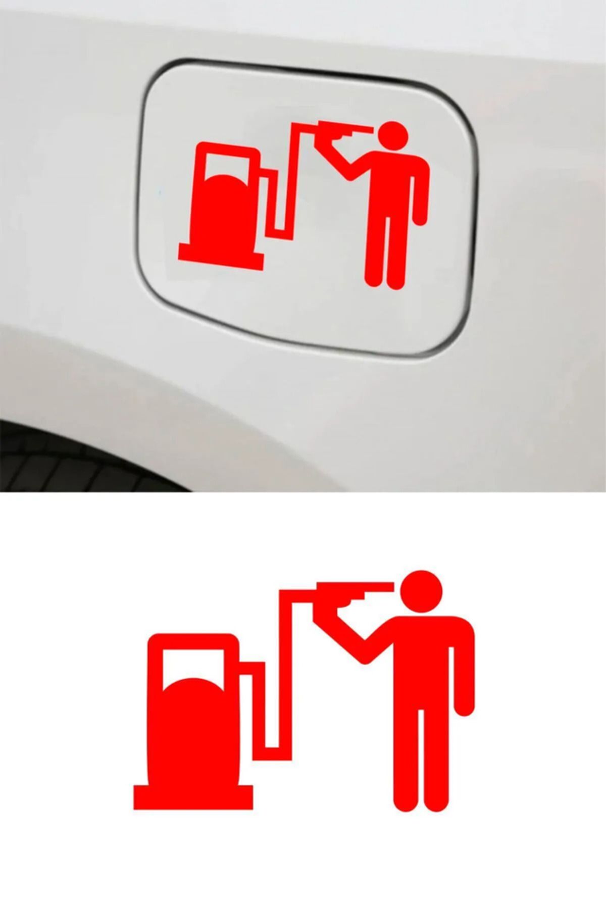 TSC Depo Yakıt Kapağı Oto Sticker Araba Sticker kırmızı Oto Sticker 15cm