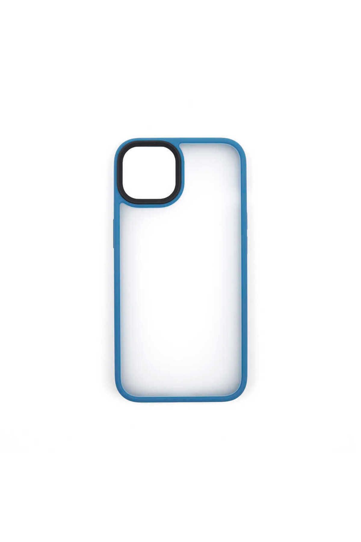 Cepustik Telefon Aksesuarları iPhone 13 Kılıf Kenarları Renkli Arkası Mat Kılıf