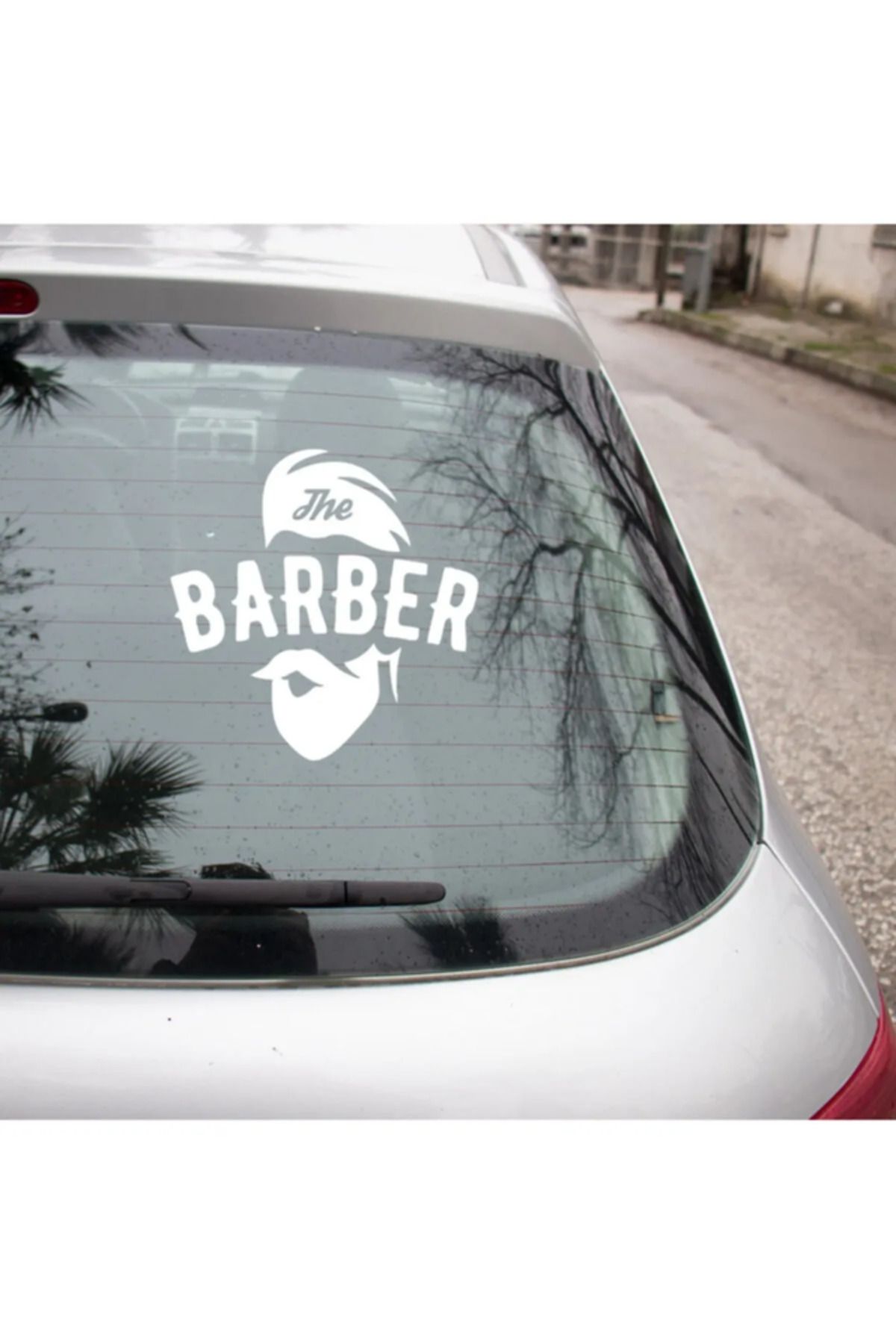 TSC Kuafor Berber oto Sticker Araba Etiket Yapıştırması 20CM Beyaz Renk