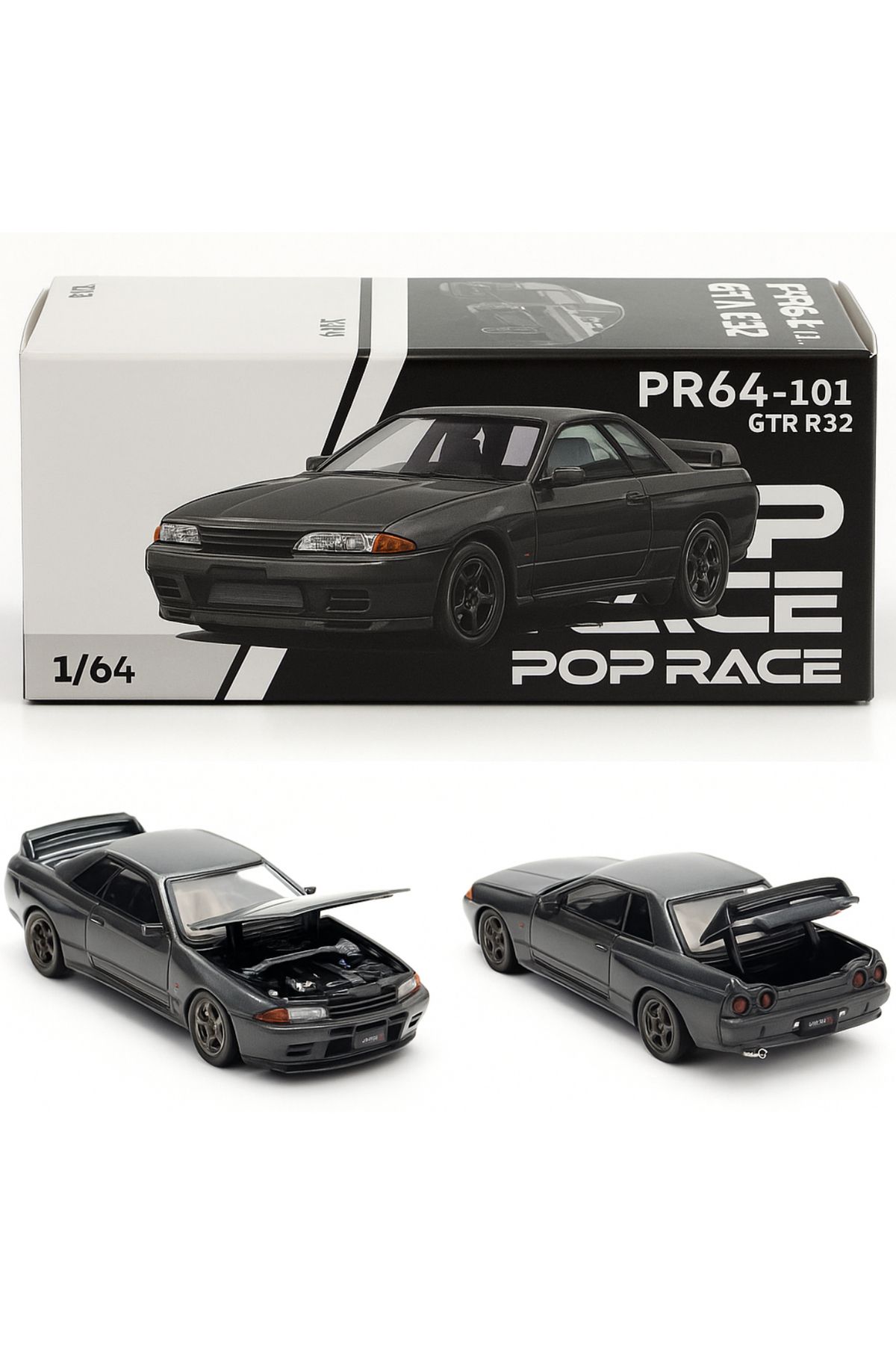 pop race 1 POP RACE – 1:64 Nissan Skyline GT-R R32 Model Araç