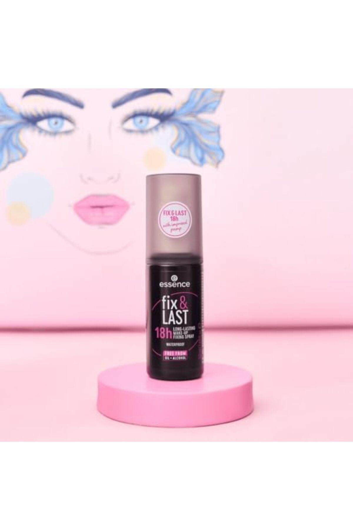 Essence-fix & last 18h long lasting make-up fixing spray, transparent, matting, fixing, express resu 3