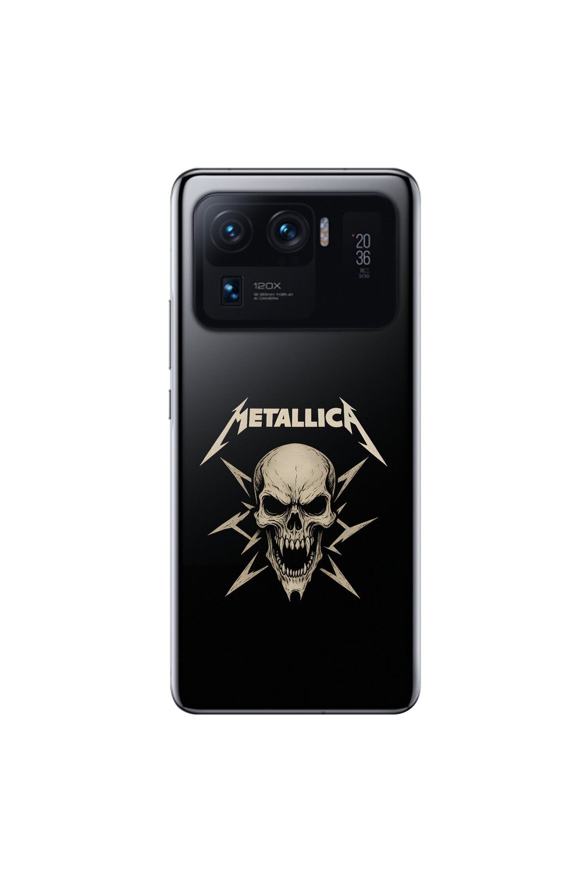 Dali Design Xiaomi Mi 11 Pro Uyumlu Şeffaf Kılıf Metallica Tasarımlı
