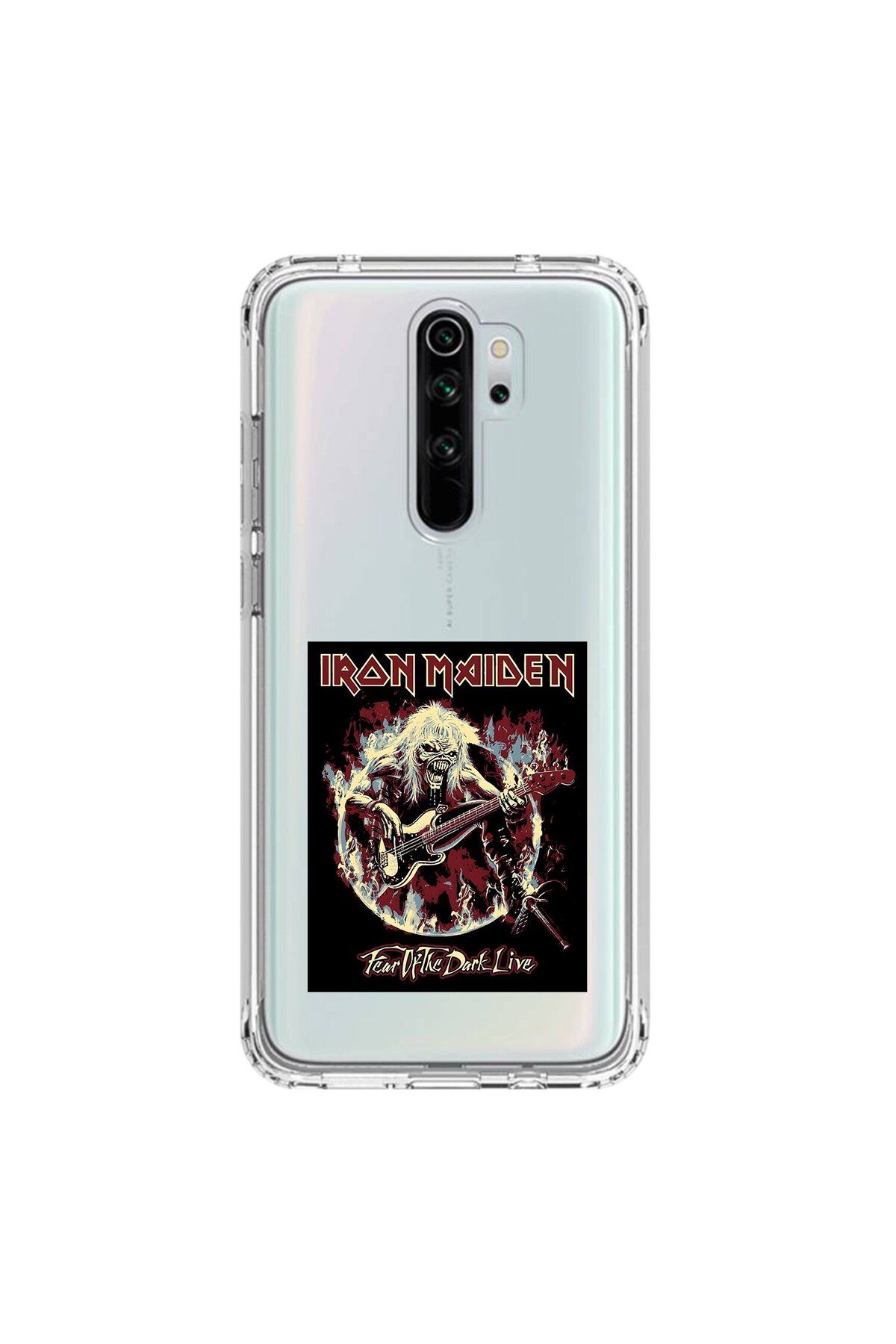 Dali Design Xiaomi Redmi Note 8 Pro Uyumlu Şeffaf Kılıf Iron Maiden Tasarımlı