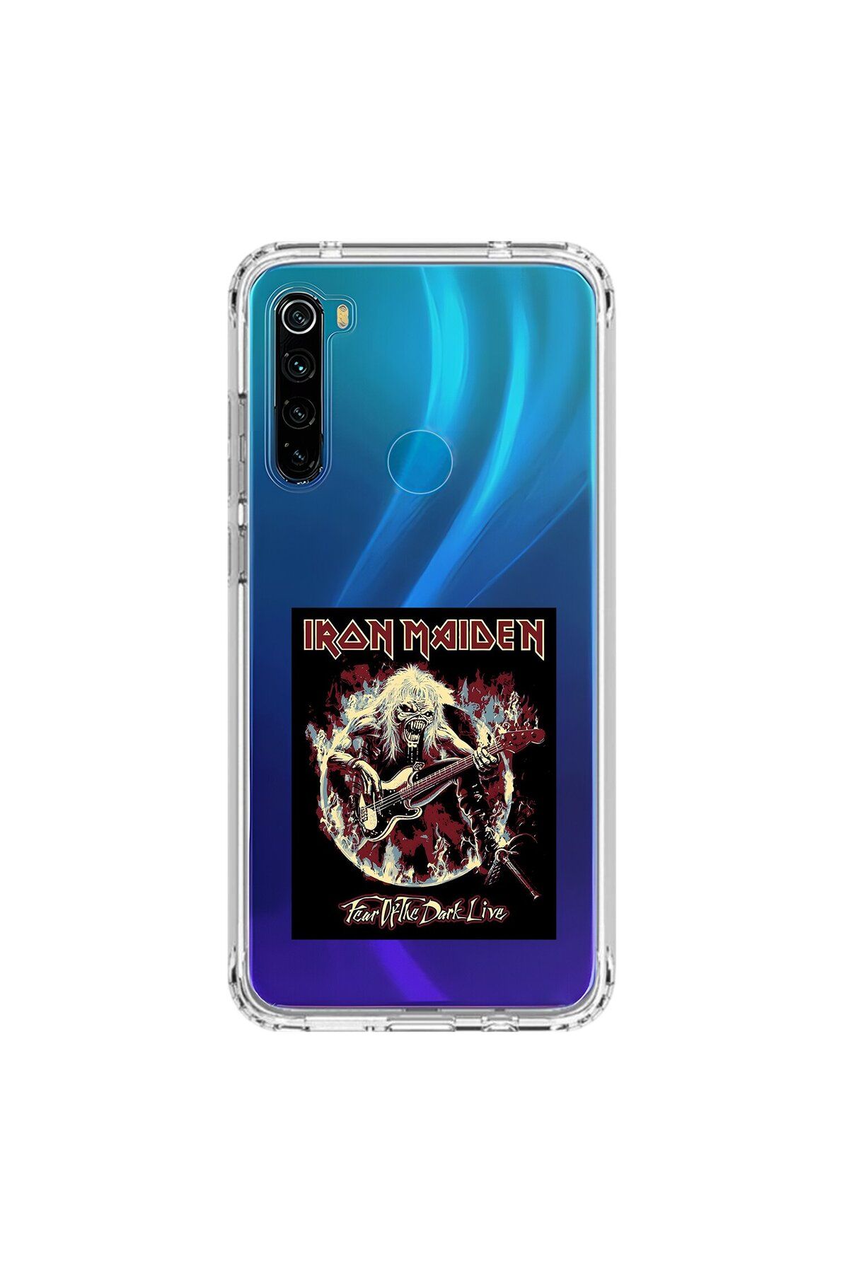 Dali Design Xiaomi Redmi Note 8 Uyumlu Şeffaf Kılıf Iron Maiden Tasarımlı