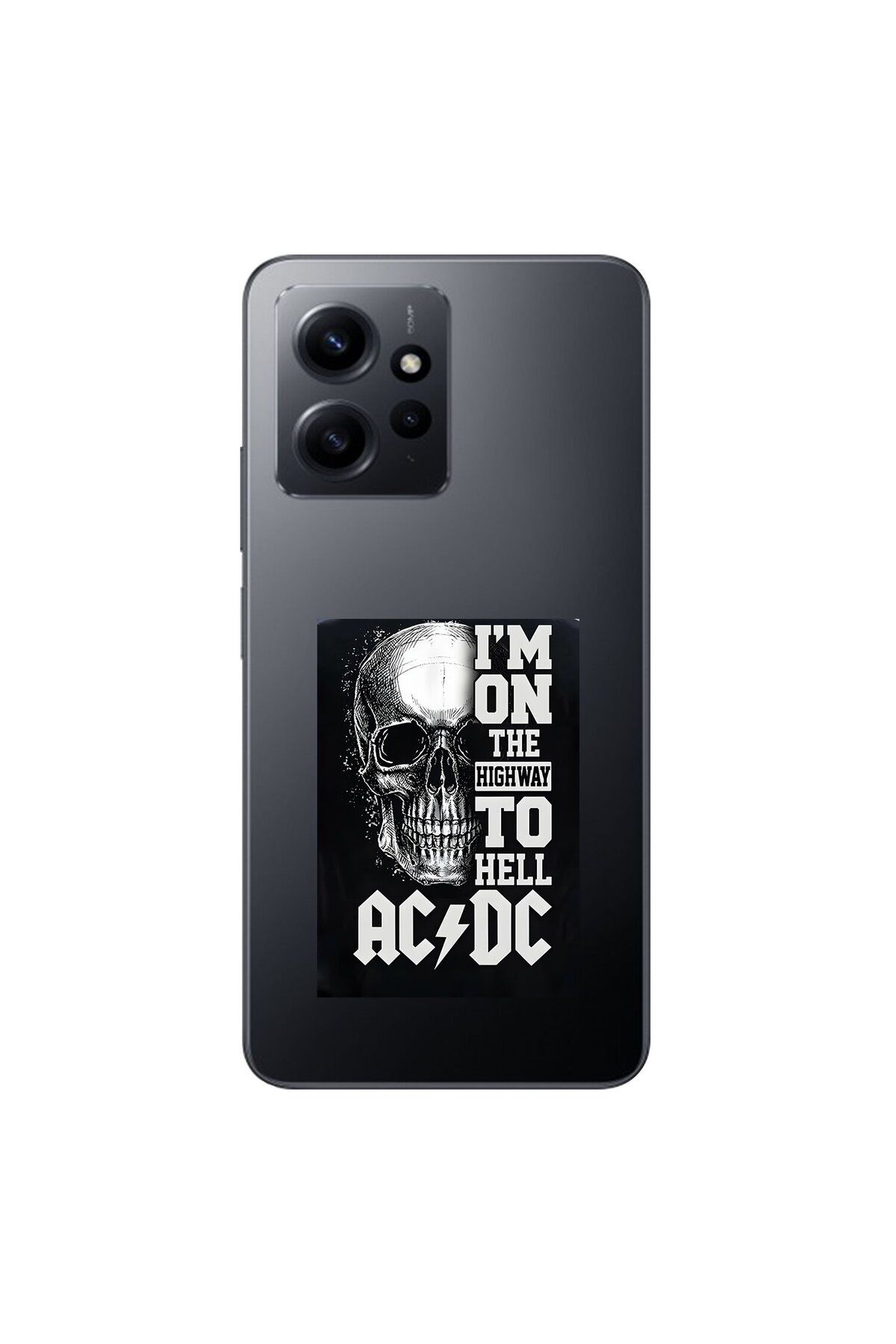 Dali Design Xiaomi Redmi Note 12 Uyumlu Şeffaf Kılıf AC/DC Tasarımlı
