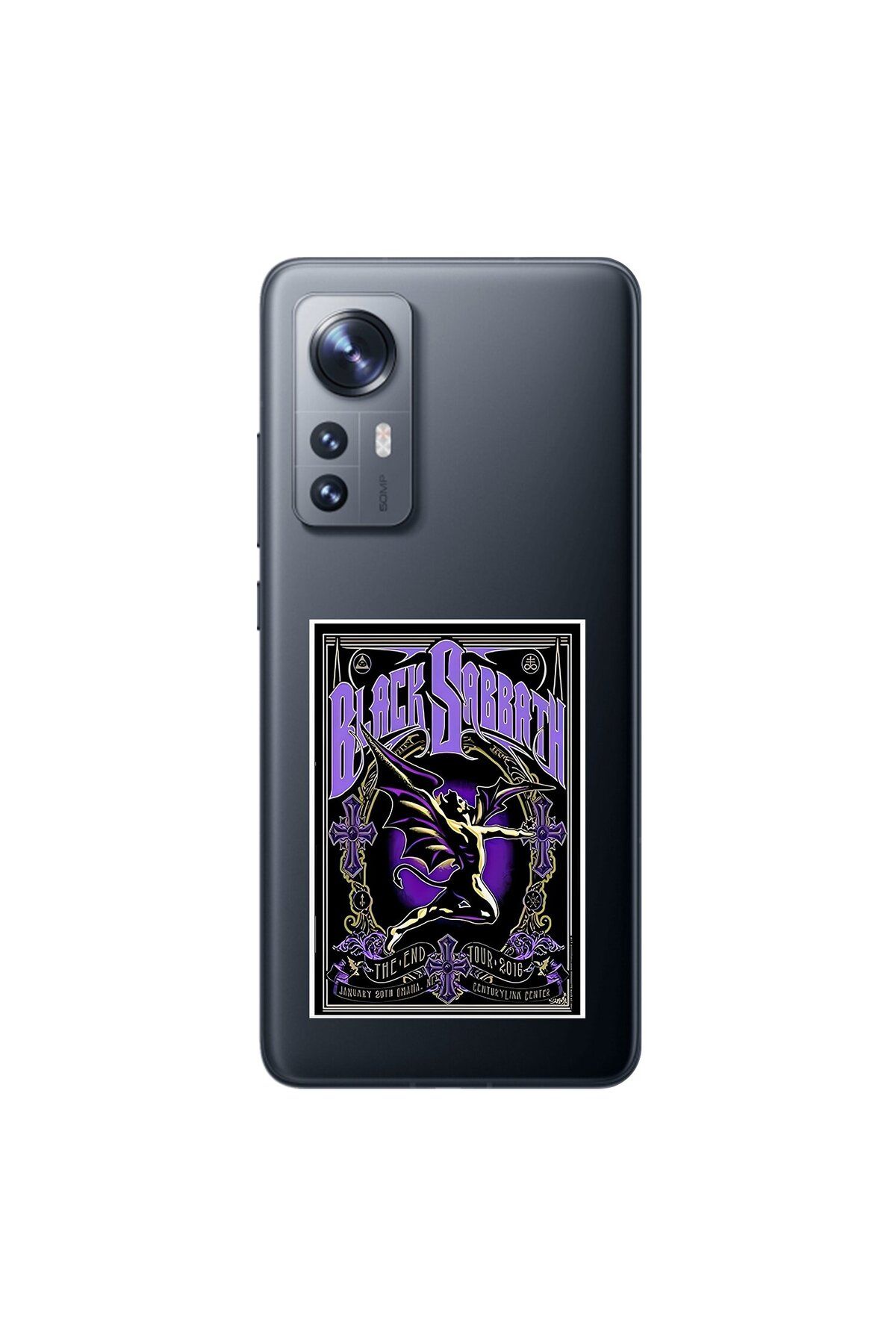Dali Design Xiaomi Mi 12 Uyumlu Şeffaf Kılıf Black Sabbath Tasarımlı