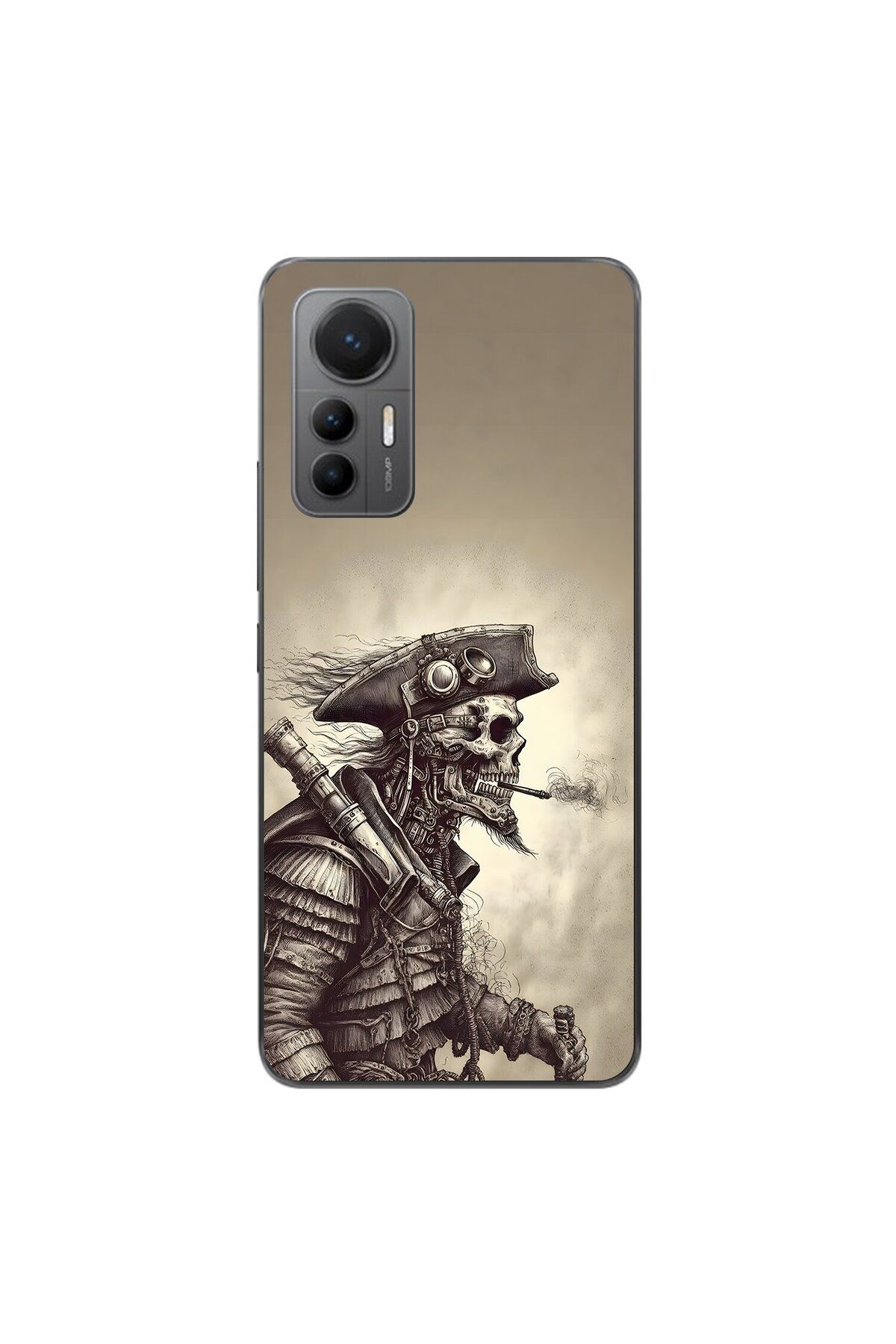 Dali Design Xiaomi Mi 12 Lite Uyumlu Şeffaf Kılıf Pirate 1 Tasarımlı