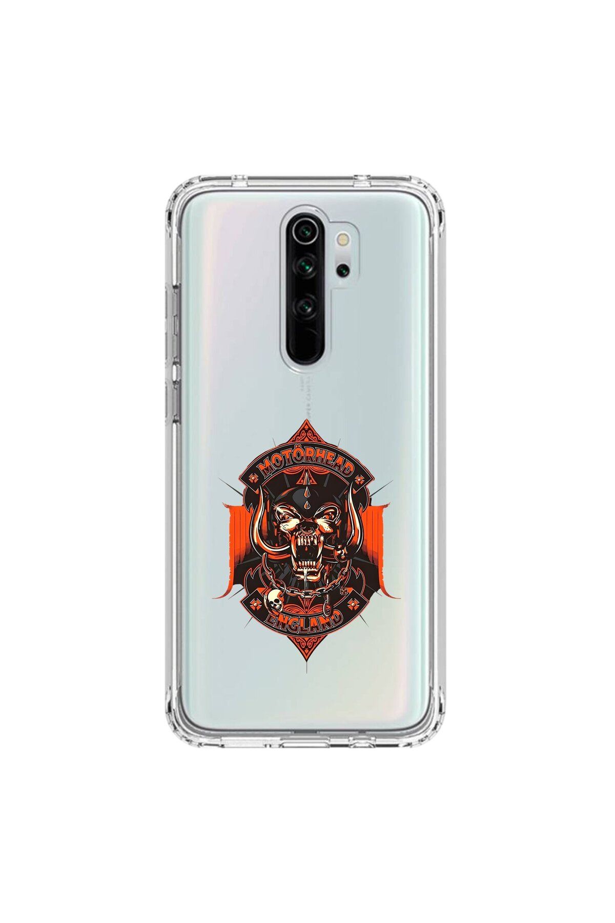 Dali Design Xiaomi Redmi Note 8 Pro Uyumlu Şeffaf Kılıf Motörhead Tasarımlı
