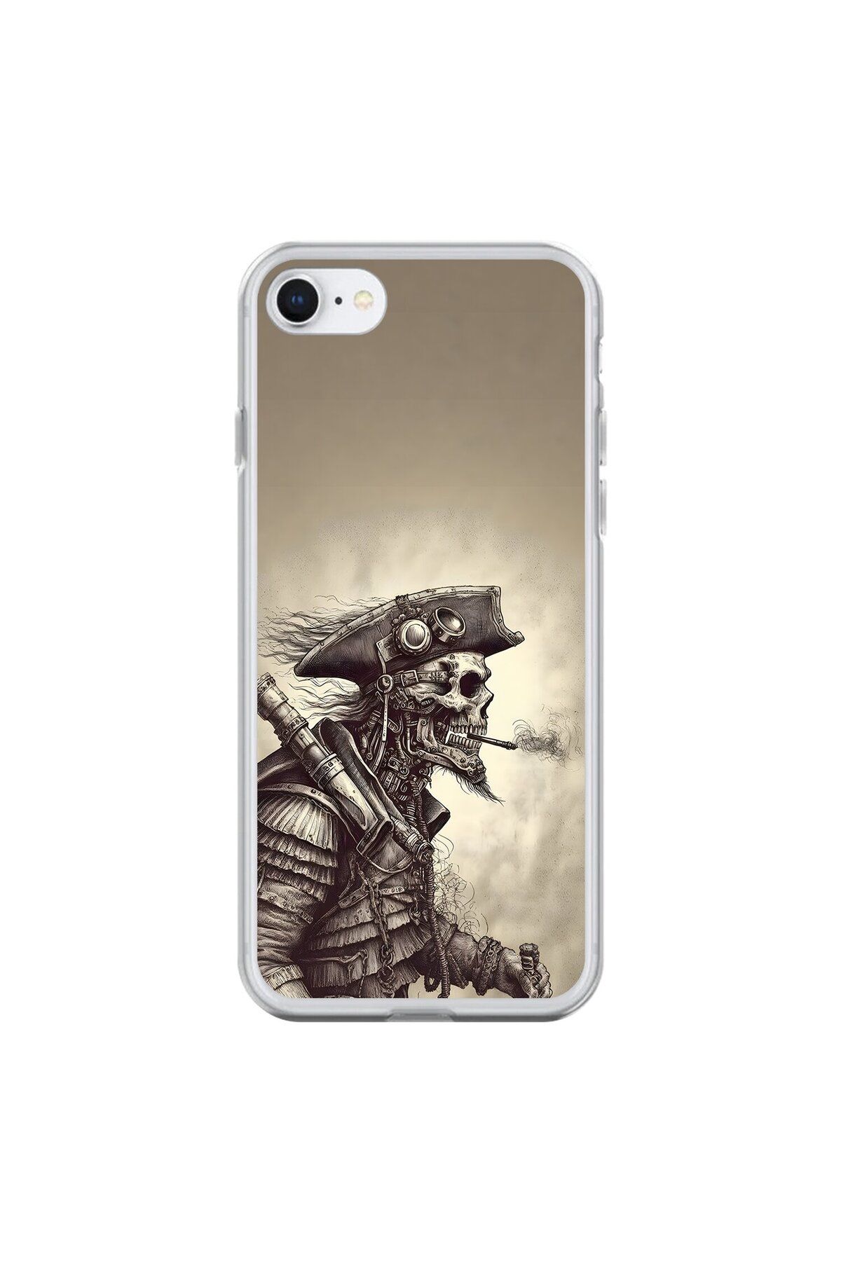 Dali Design iPhone 7 Uyumlu Şeffaf Kılıf Pirate 1 Tasarımlı
