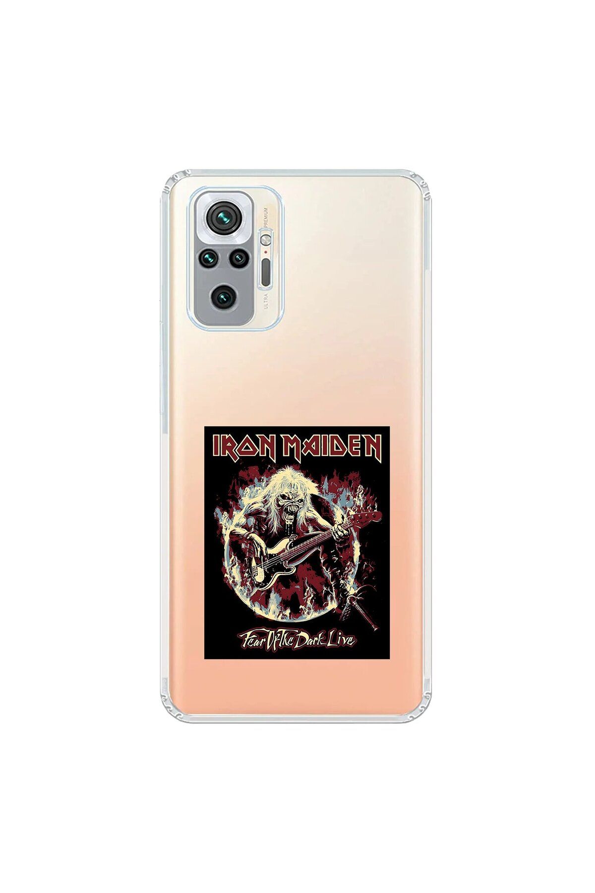 Dali Design Xiaomi Redmi Note 10 Pro Uyumlu Şeffaf Kılıf Iron Maiden Tasarımlı