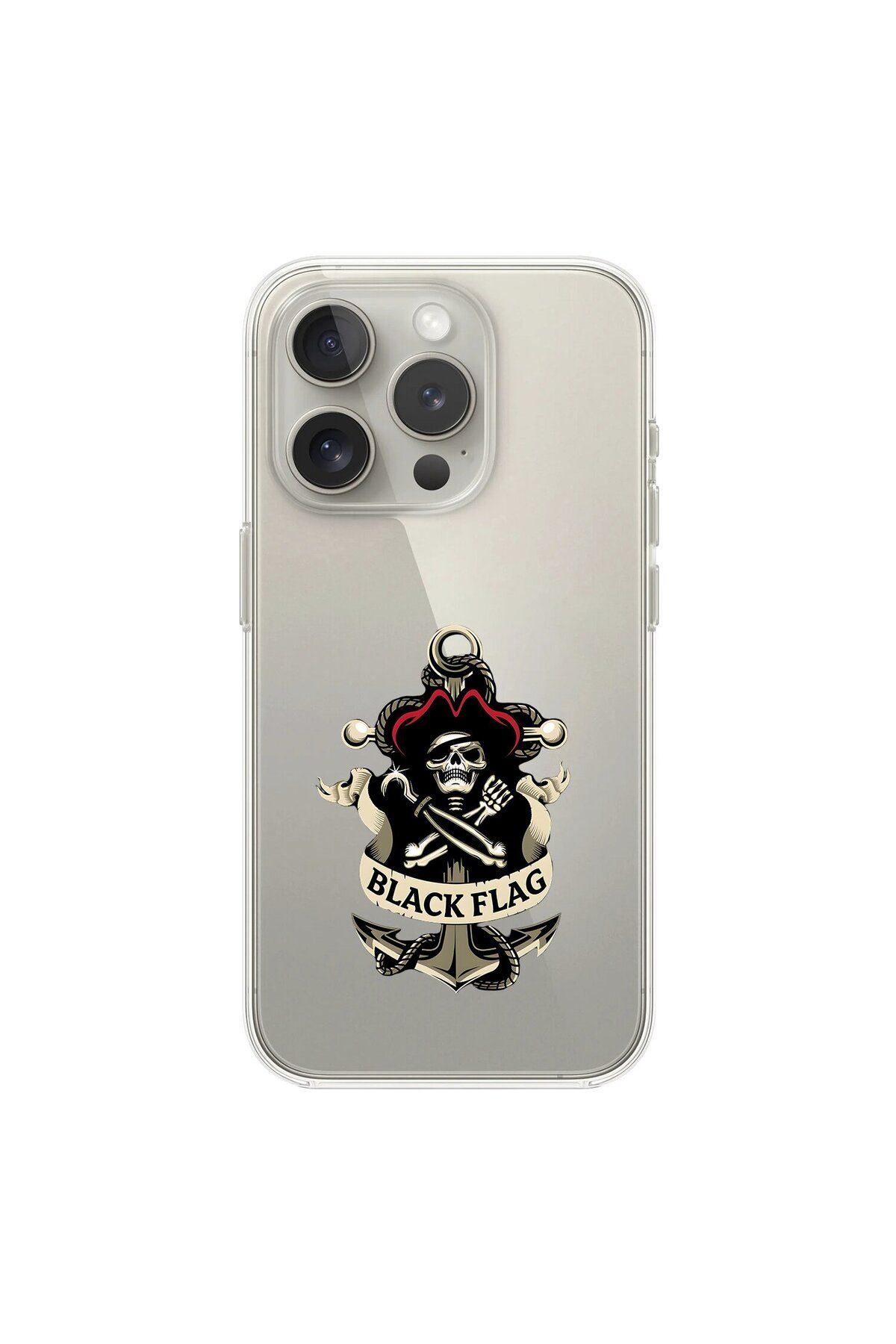 Dali Design iPhone 13 Pro Uyumlu Şeffaf Kılıf Pirate 4 Tasarımlı