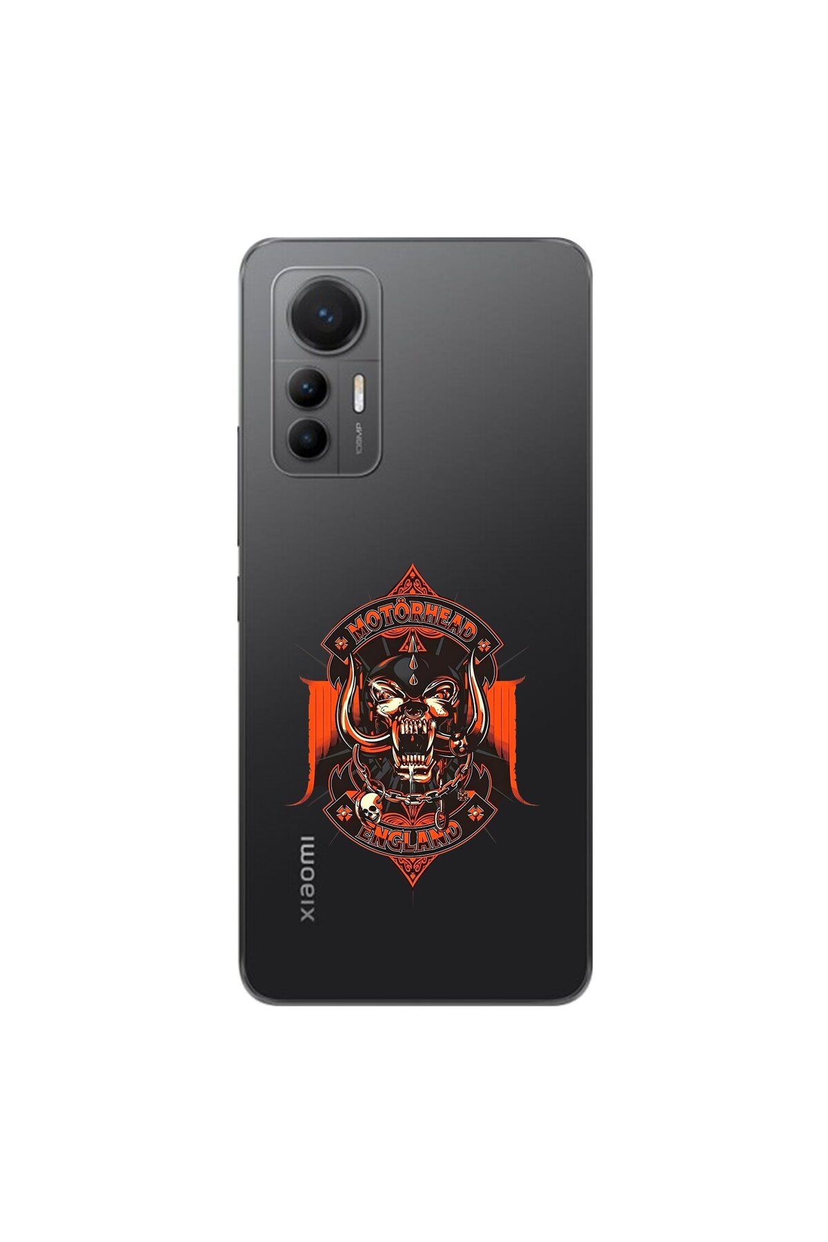 Dali Design Xiaomi Mi 12 Lite Uyumlu Şeffaf Kılıf Motörhead Tasarımlı