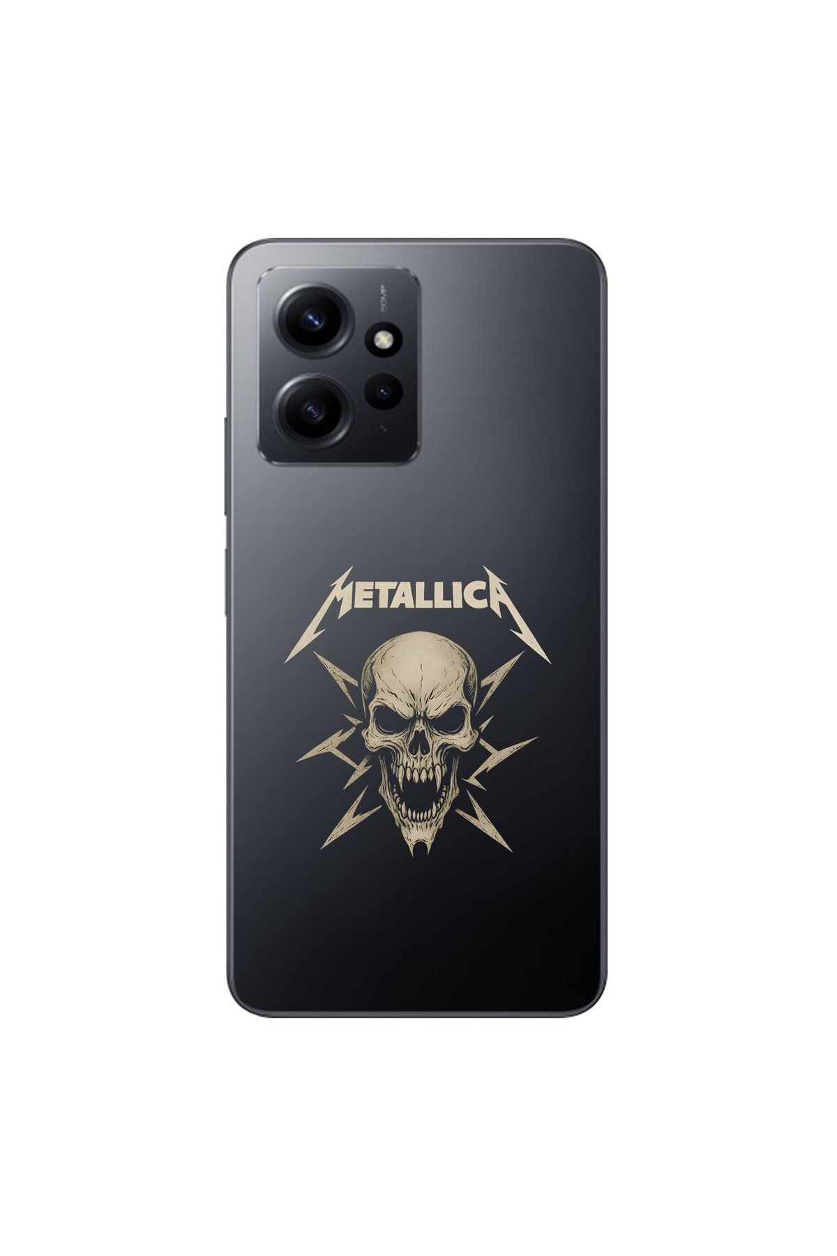 Dali Design Xiaomi Redmi Note 12 Uyumlu Şeffaf Kılıf Metallica Tasarımlı