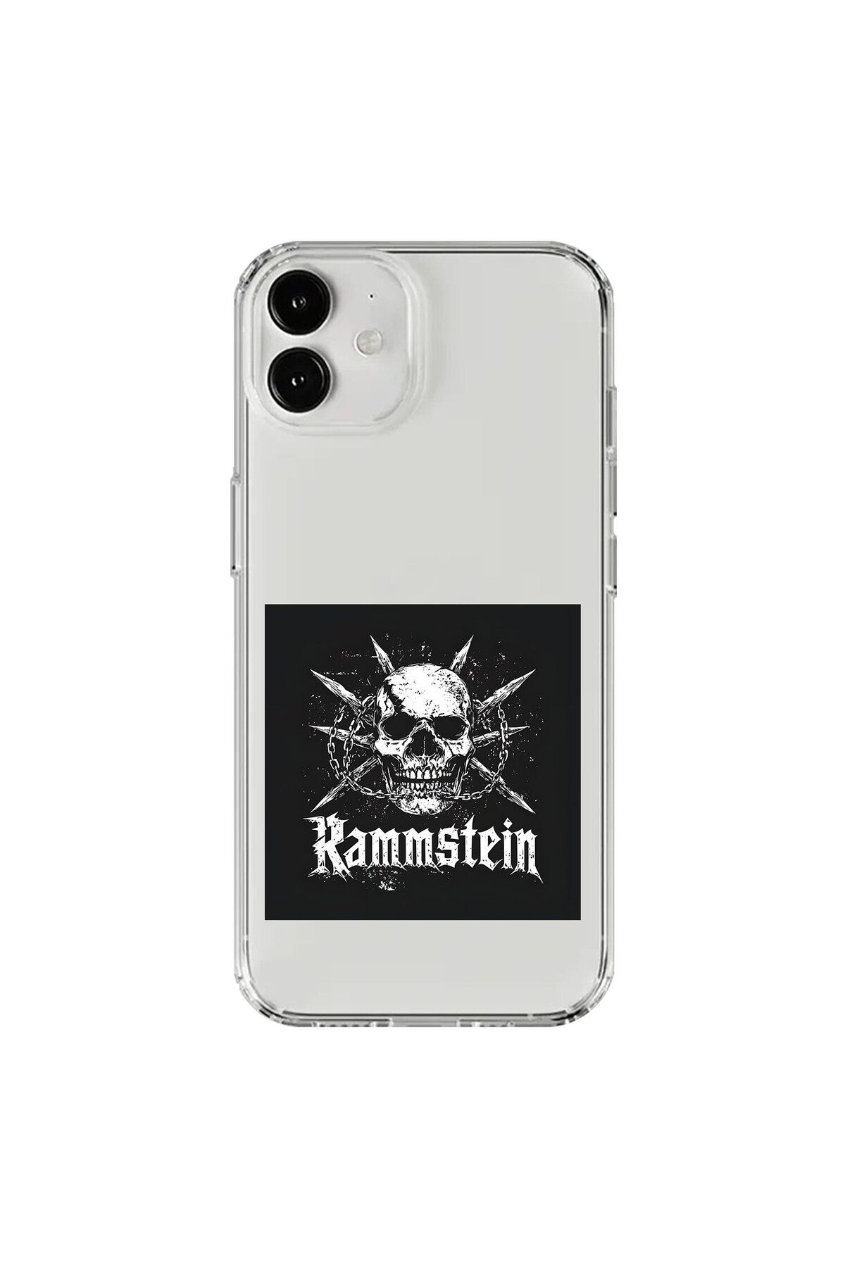 Dali Design iPhone 12 Mini Uyumlu Şeffaf Kılıf Rammstein Tasarımlı