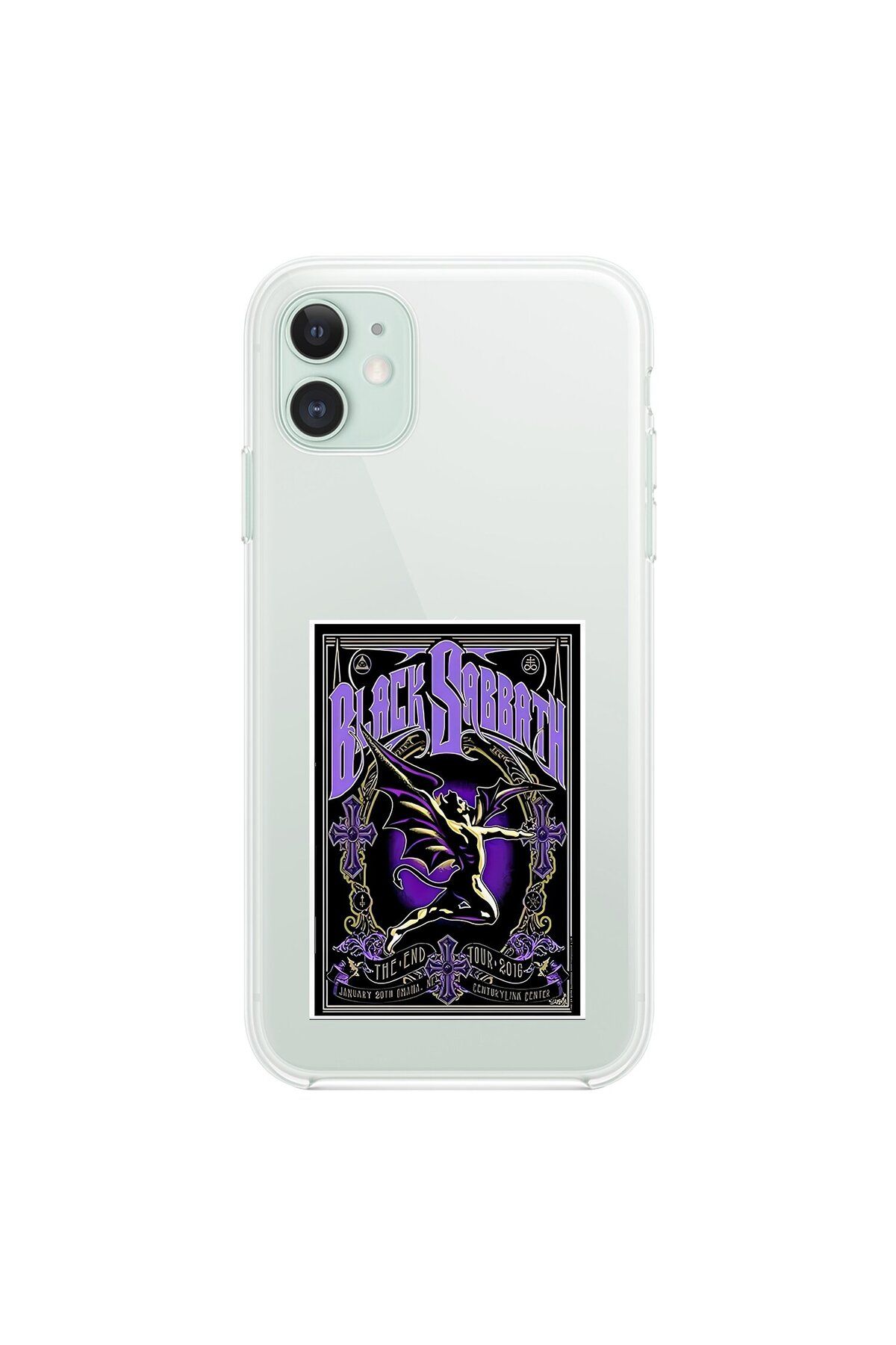 Dali Design iPhone 11 Uyumlu Şeffaf Kılıf Black Sabbath Tasarımlı