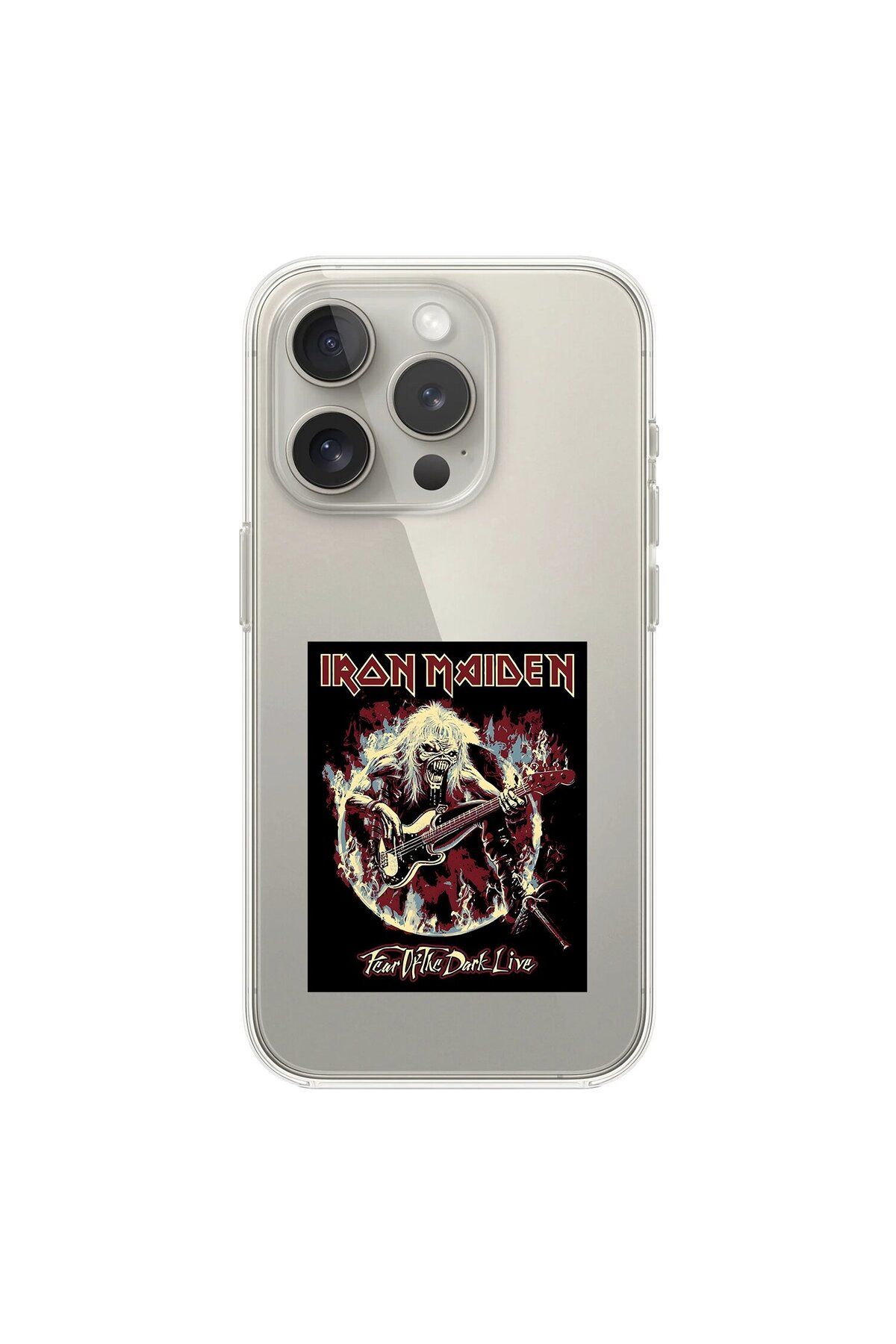 Dali Design iPhone 16 Pro Max Uyumlu Şeffaf Kılıf Iron Maiden Tasarımlı