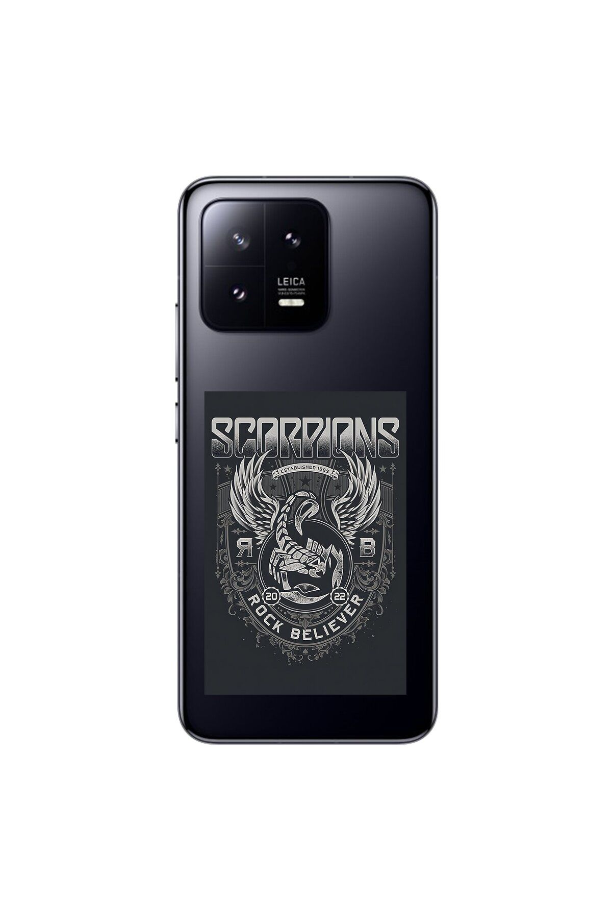 Dali Design Xiaomi Mi 13 Uyumlu Şeffaf Kılıf Scorpions Tasarımlı