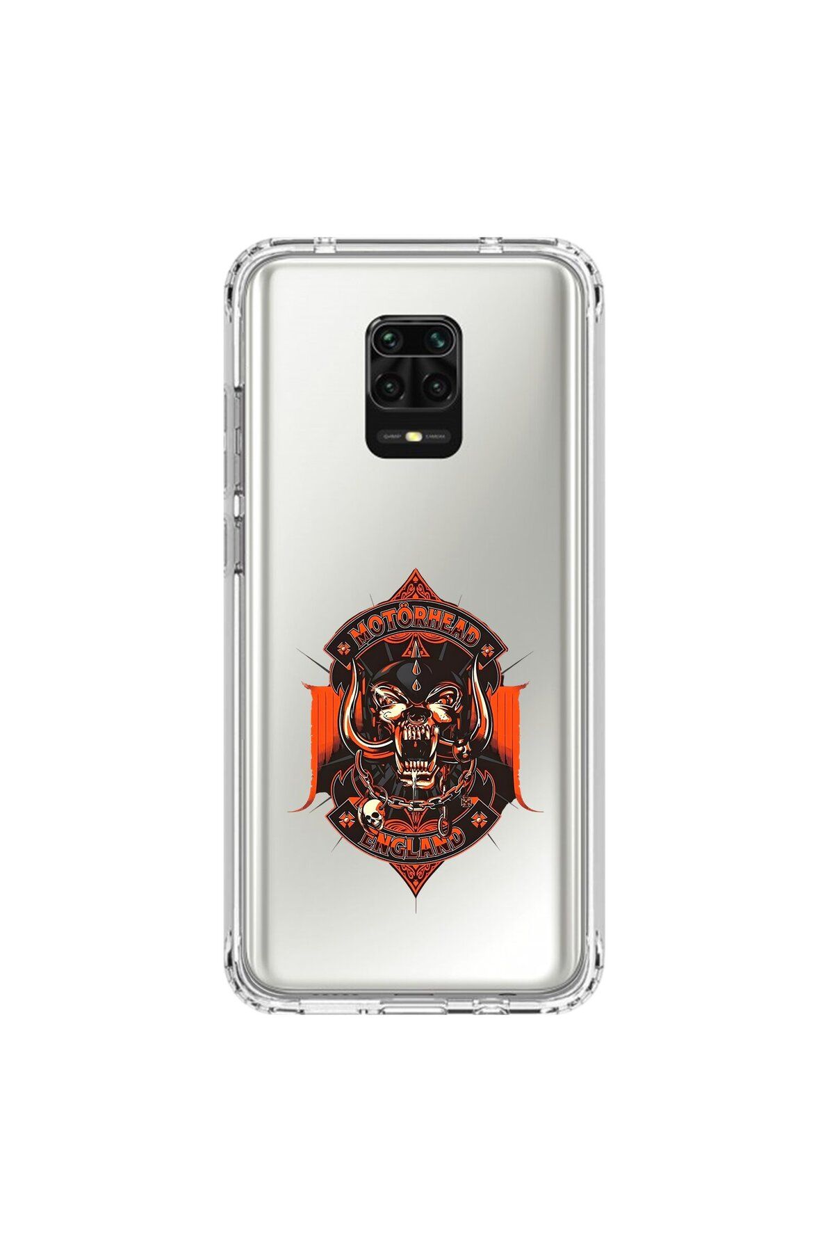 Dali Design Xiaomi Redmi Note 9 Pro Uyumlu Şeffaf Kılıf Motörhead Tasarımlı