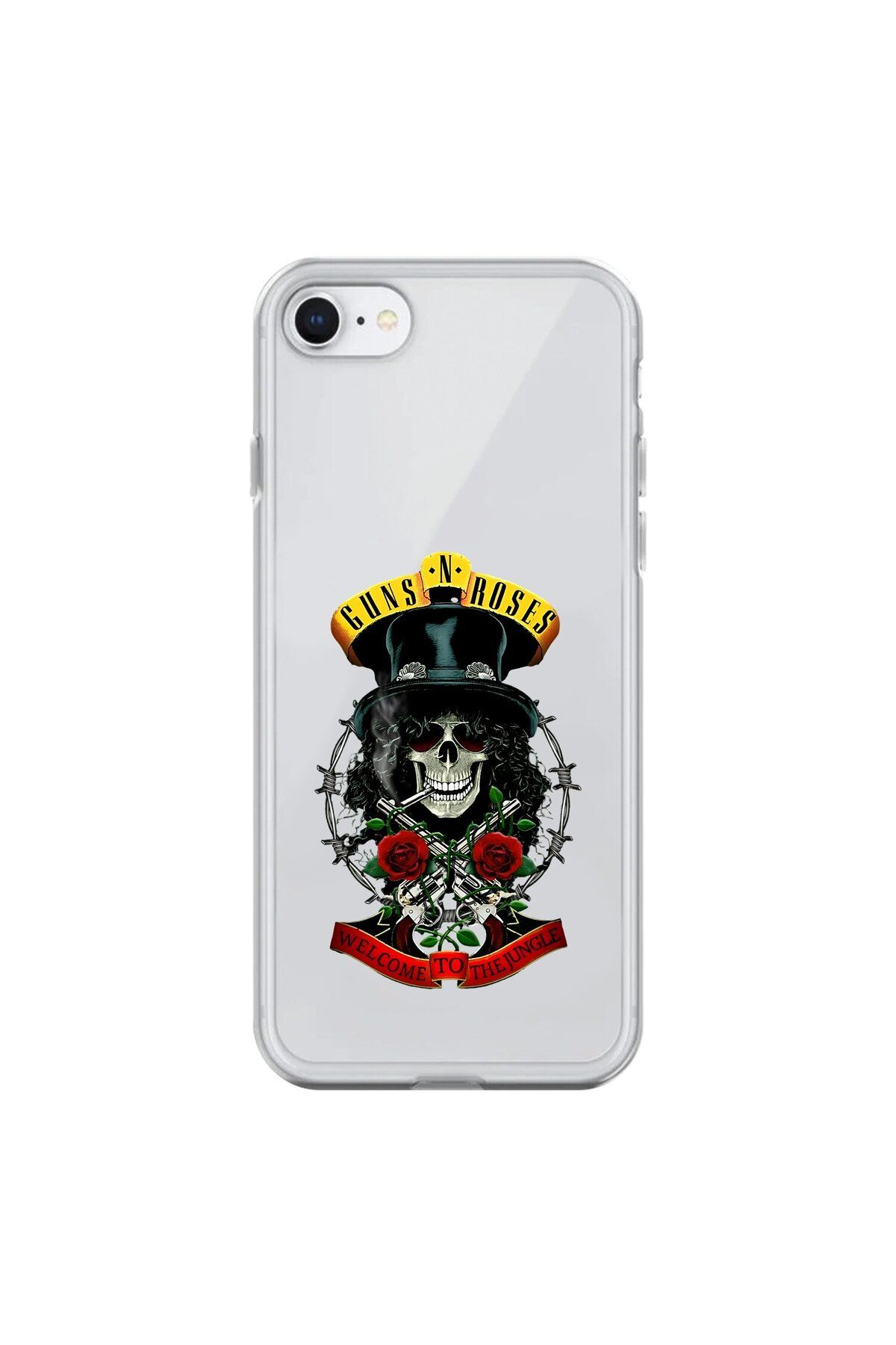 Dali Design iPhone 6 Plus Uyumlu Şeffaf Kılıf Guns N' Roses Tasarımlı