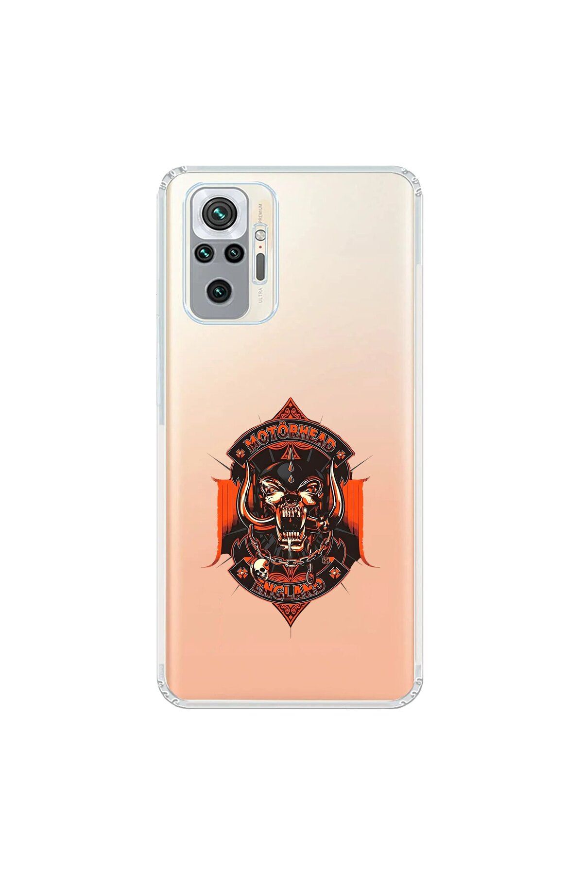 Dali Design Xiaomi Redmi Note 10 Pro Uyumlu Şeffaf Kılıf Motörhead Tasarımlı