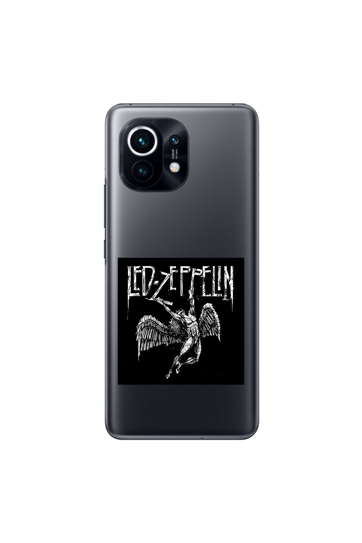 Dali Design Xiaomi Mi 11 Uyumlu Şeffaf Kılıf Led Zeppelin Tasarımlı