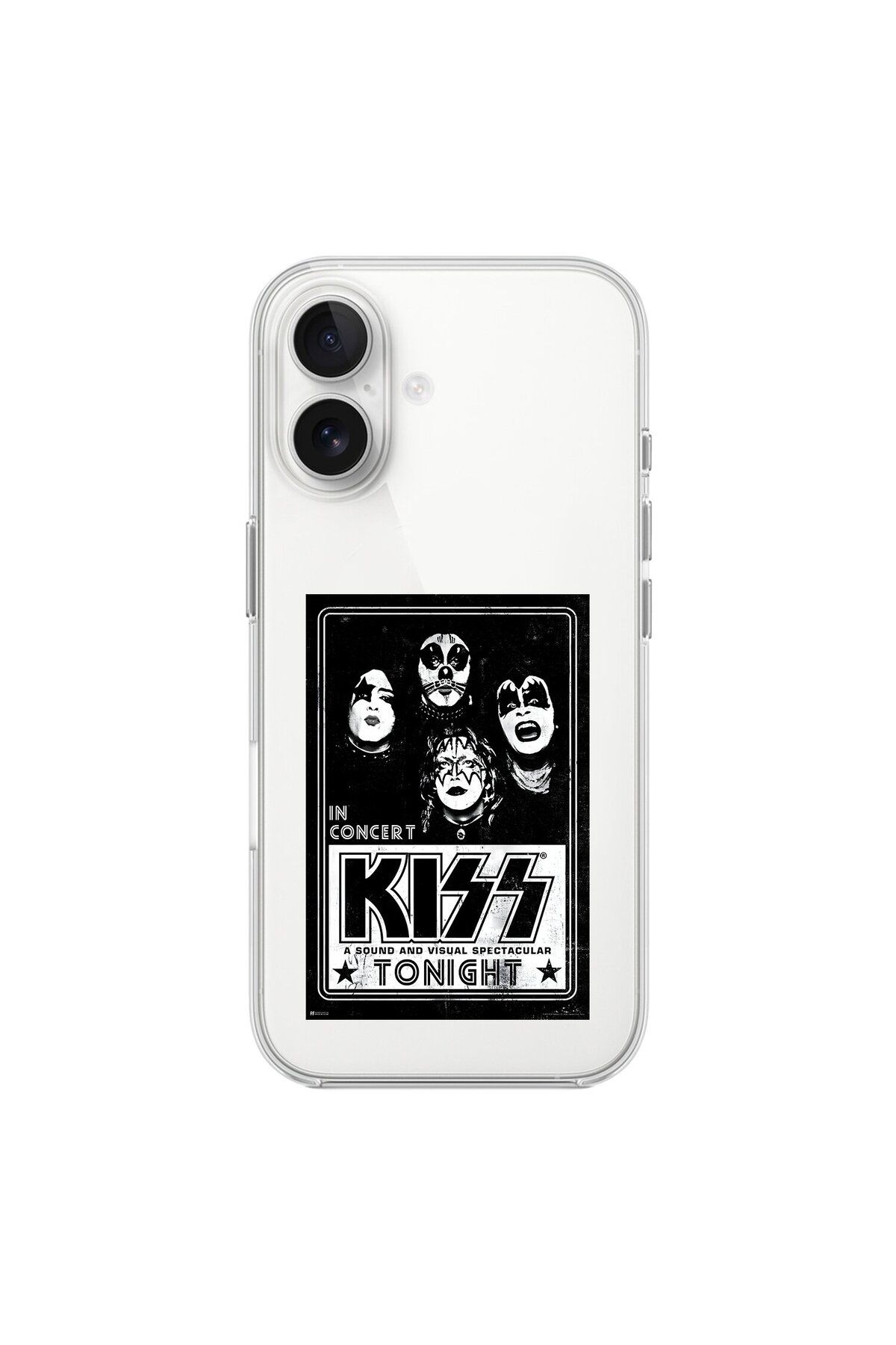 Dali Design iPhone 16 Plus Uyumlu Şeffaf Kılıf KiSS Tasarımlı