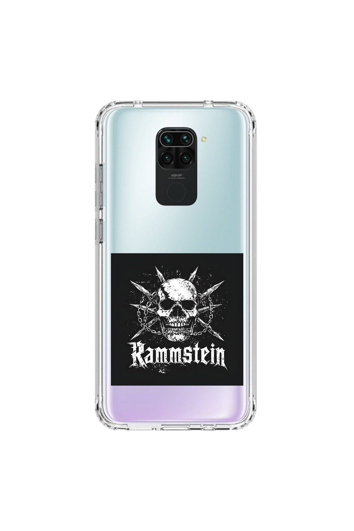 Dali Design Xiaomi Redmi Note 9 Uyumlu Şeffaf Kılıf Rammstein Tasarımlı