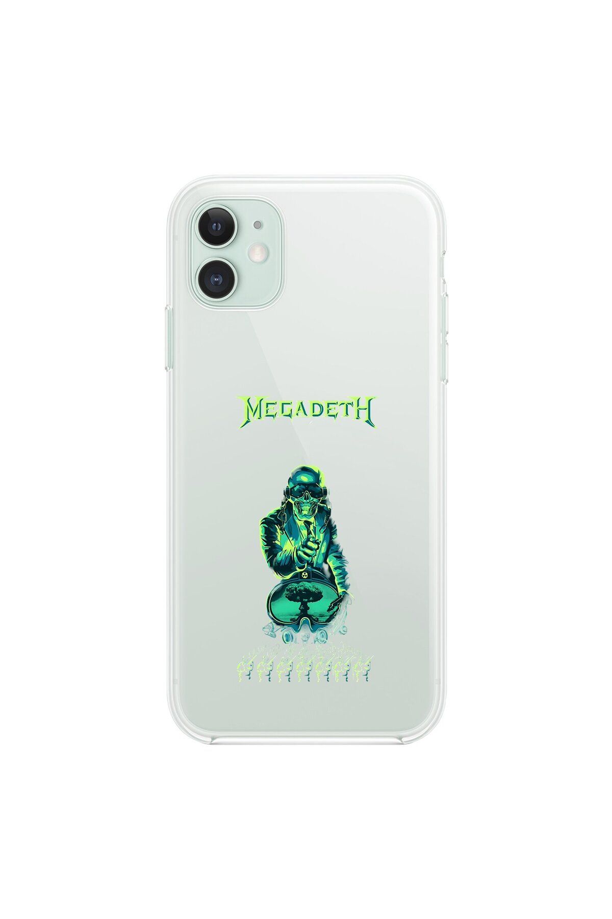 Dali Design iPhone 11 Uyumlu Şeffaf Kılıf Mega Death Tasarımlı