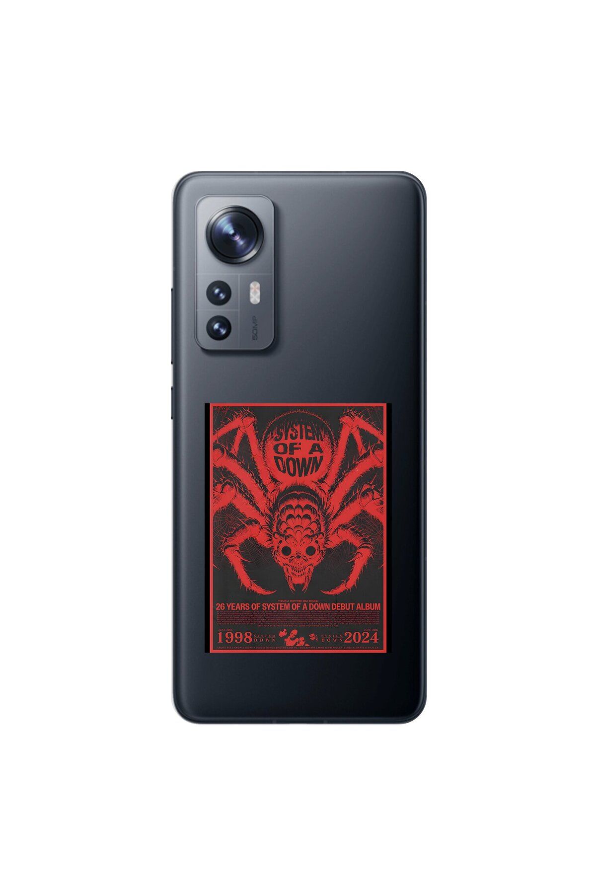 Dali Design Xiaomi Mi 12 Pro Uyumlu Şeffaf Kılıf System of A Down Tasarımlı