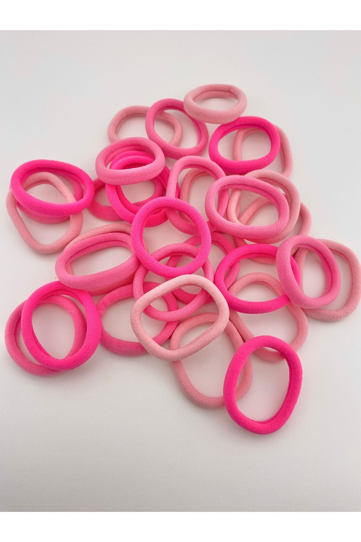 Centello Co Accessories 30’lu Havlu Toka Seti Süper Esnek Havlu Toka Pembe Bebek Toka Seti Çocuk Toka Seti Pembe Simit Toka