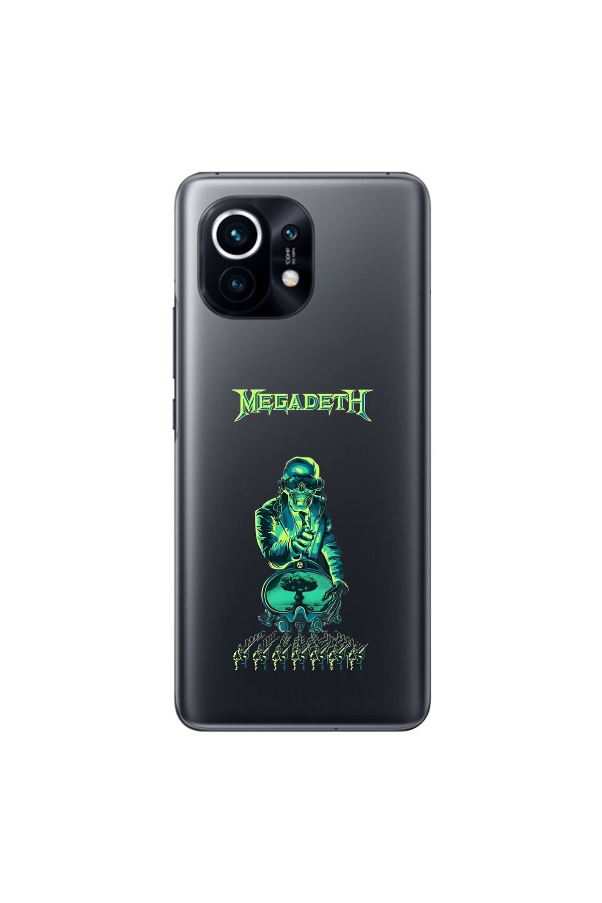 Dali Design Xiaomi Mi 11 Uyumlu Şeffaf Kılıf Mega Death Tasarımlı