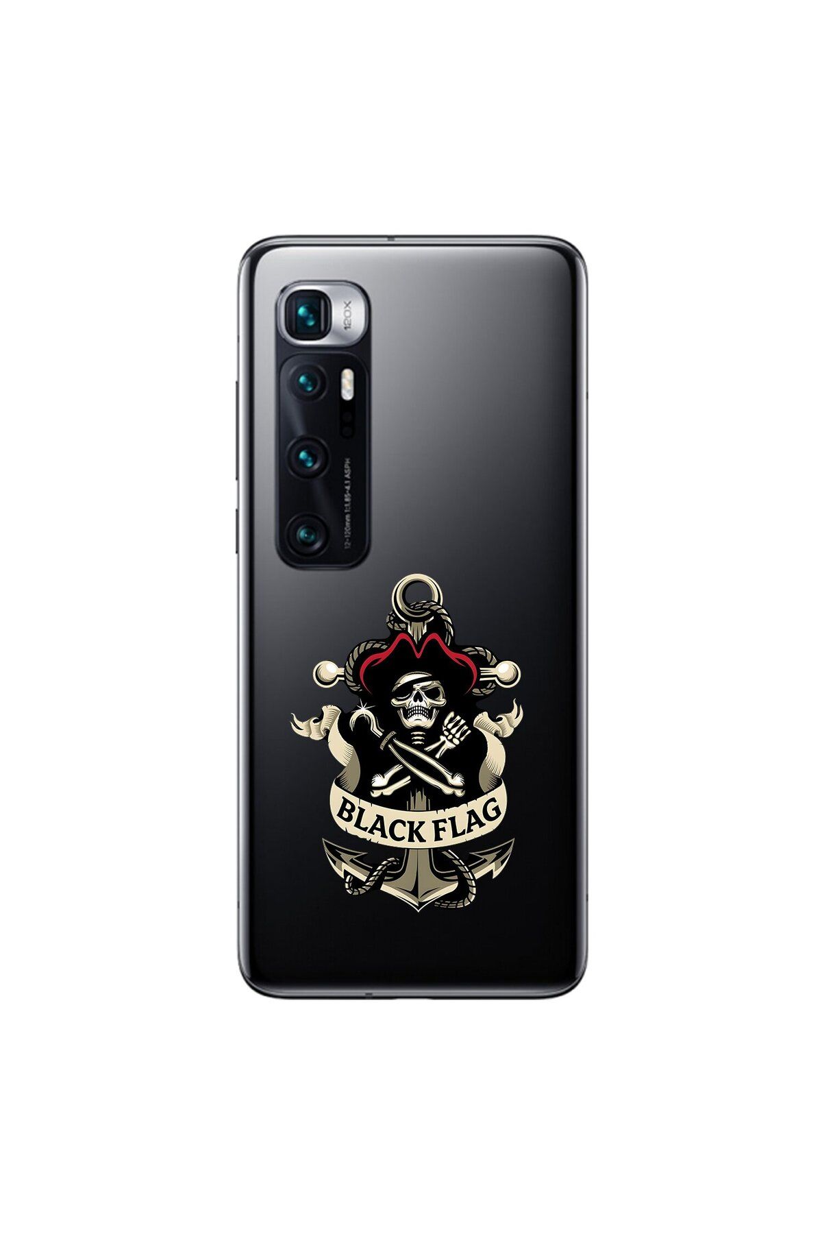 Dali Design Xiaomi Mi 10 Pro Uyumlu Şeffaf Kılıf Pirate 4 Tasarımlı