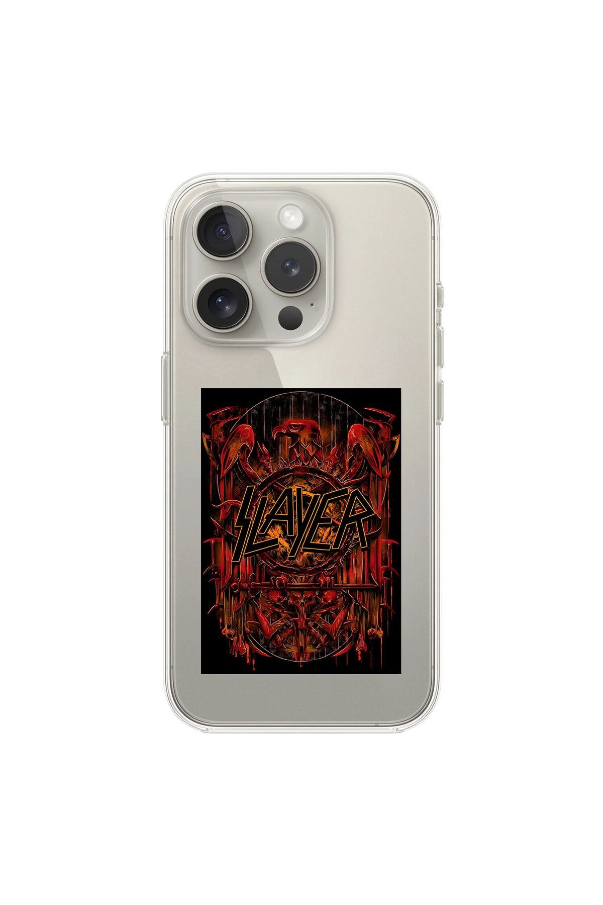 Dali Design iPhone 16 Pro Max Uyumlu Şeffaf Kılıf Slayer Tasarımlı